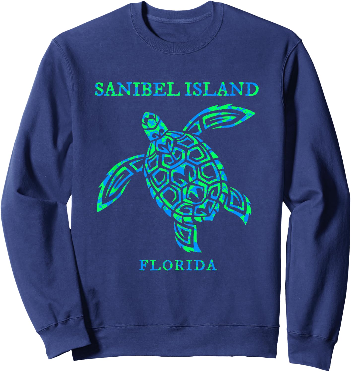 Sanibel Island Florida Sea Turtle Souvenir Boys Girls Sweatshirt - Sweatshirt | Navy