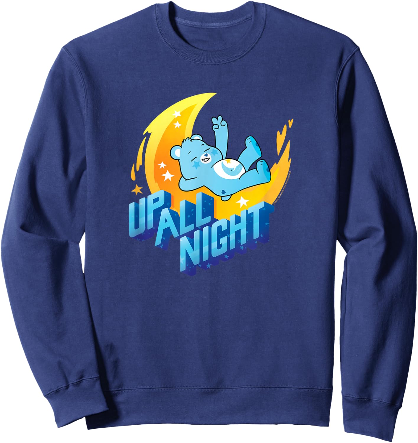 Care Bears Up All Night Bedtime Bear Cute Cartoon Sweatshirt - Sweatshirt | Navy