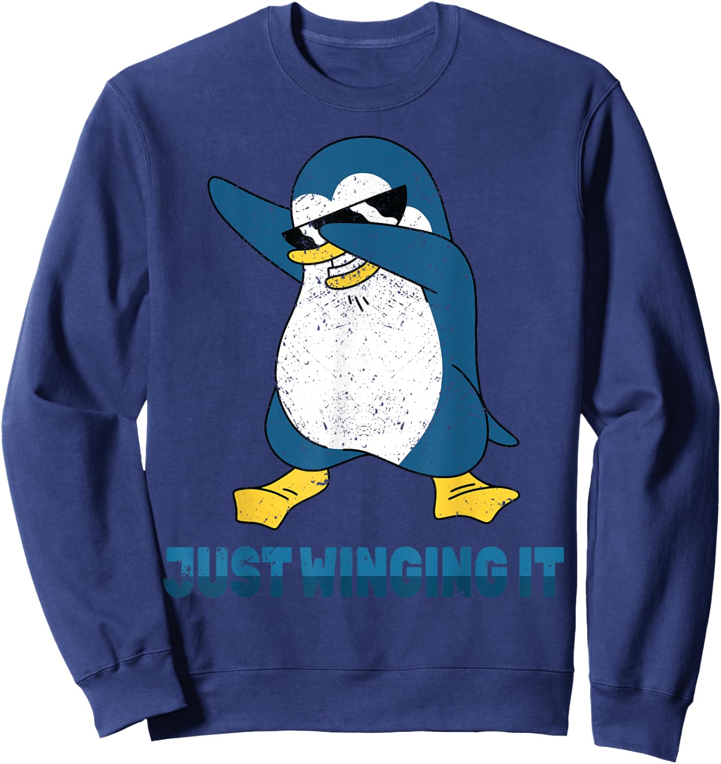 Penguin - Just Winging It - Veterinarian - Zoo - Animals Sweatshirt - Sweatshirt | Navy