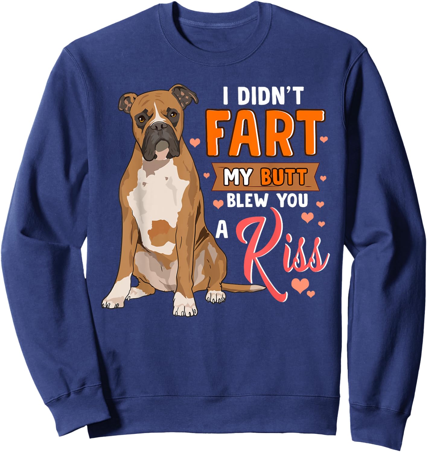 Funny Boxer Dog Shirts Men Women Boxer Mom Boxer Dad Gifts Sweatshirt - Sweatshirt | Navy