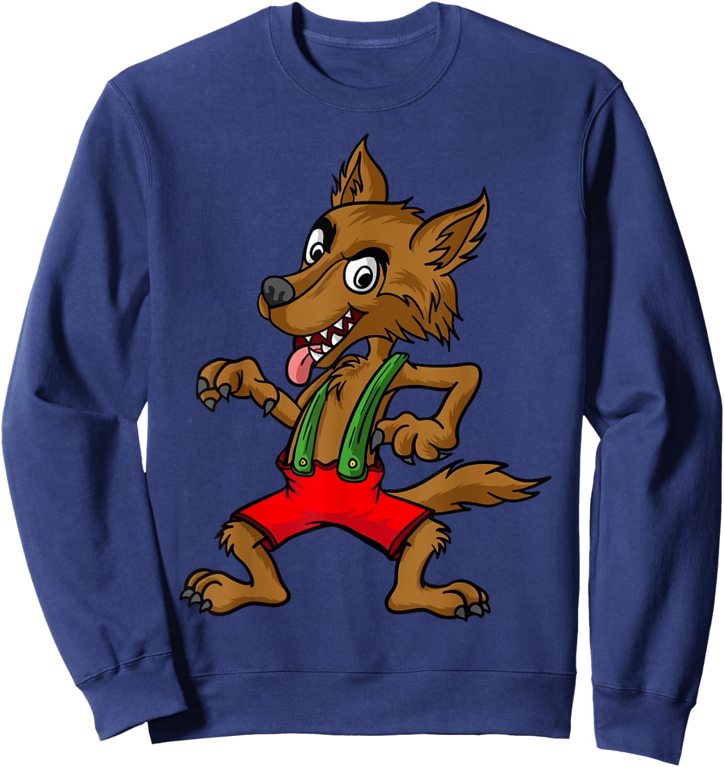Three Pigs Lazy Halloween Costume - Bad Wolf Sweatshirt - Sweatshirt | Navy