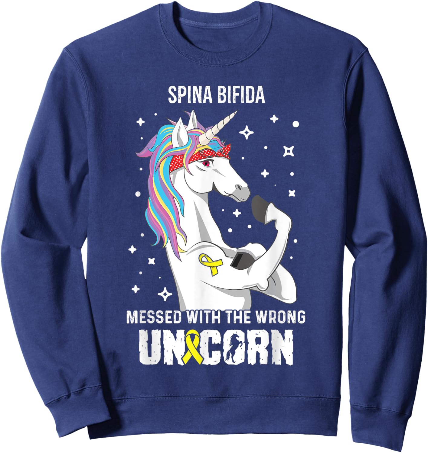 Wrong Unicorn- Spina Bifida Awareness Item Sweatshirt - Sweatshirt | Navy