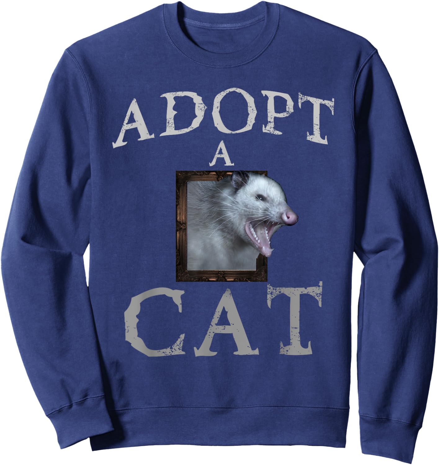 Adopt a Cat - possum , Women Sweatshirt - Sweatshirt | Navy