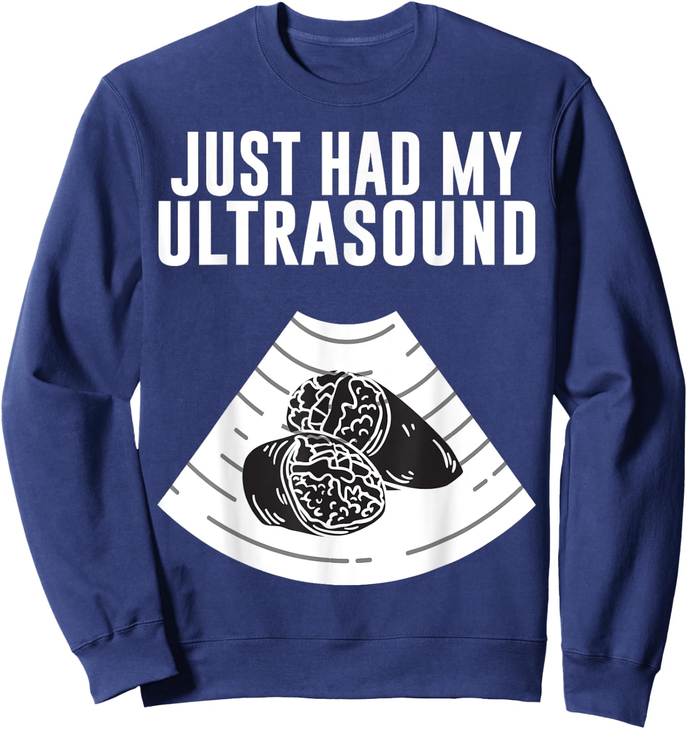 Fat Belly Costume Mexican Food Burrito Had My Ultrasound Sweatshirt - Sweatshirt | Navy