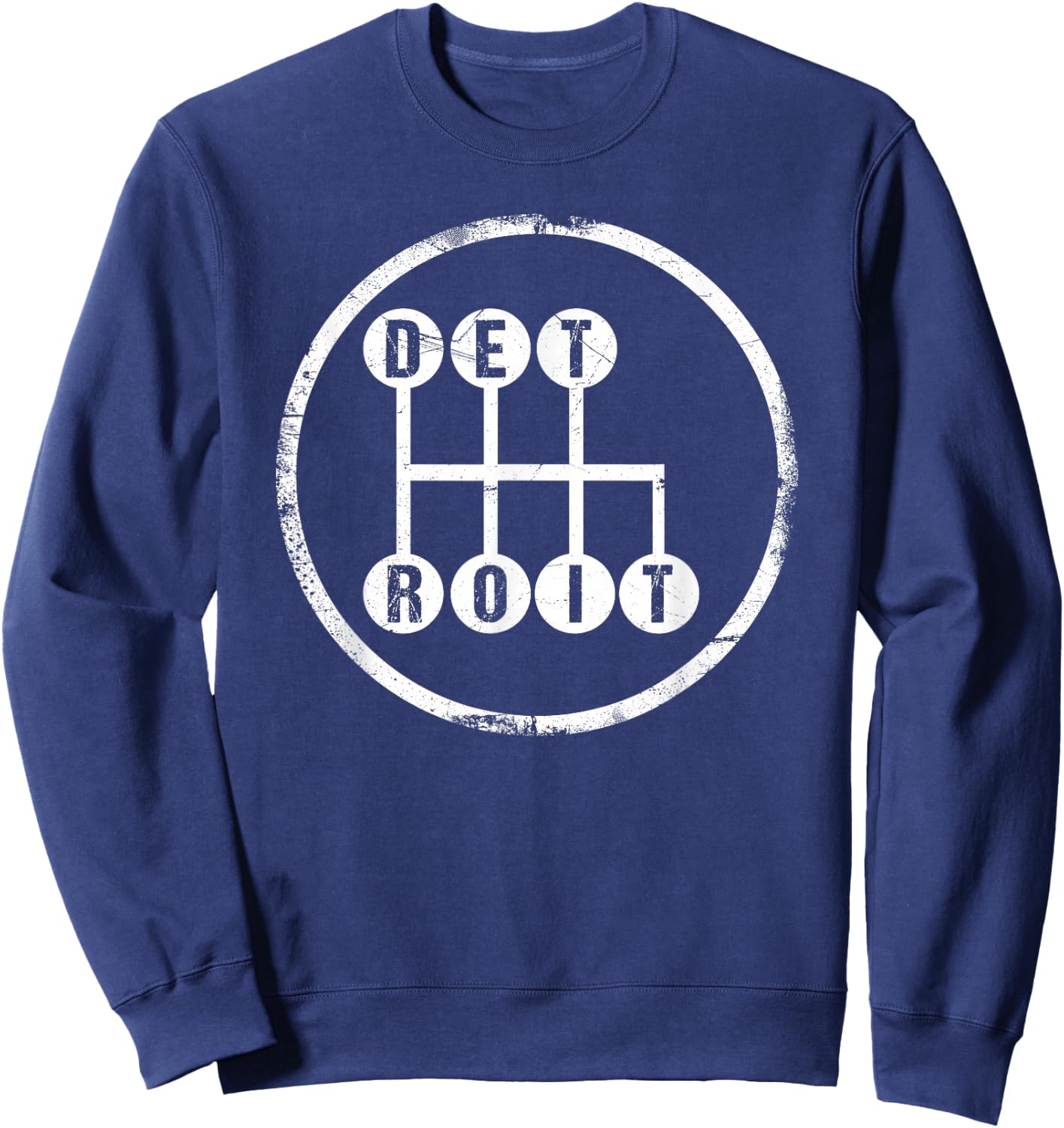 Detroit Stick Shift design Sweatshirt - Sweatshirt | Navy