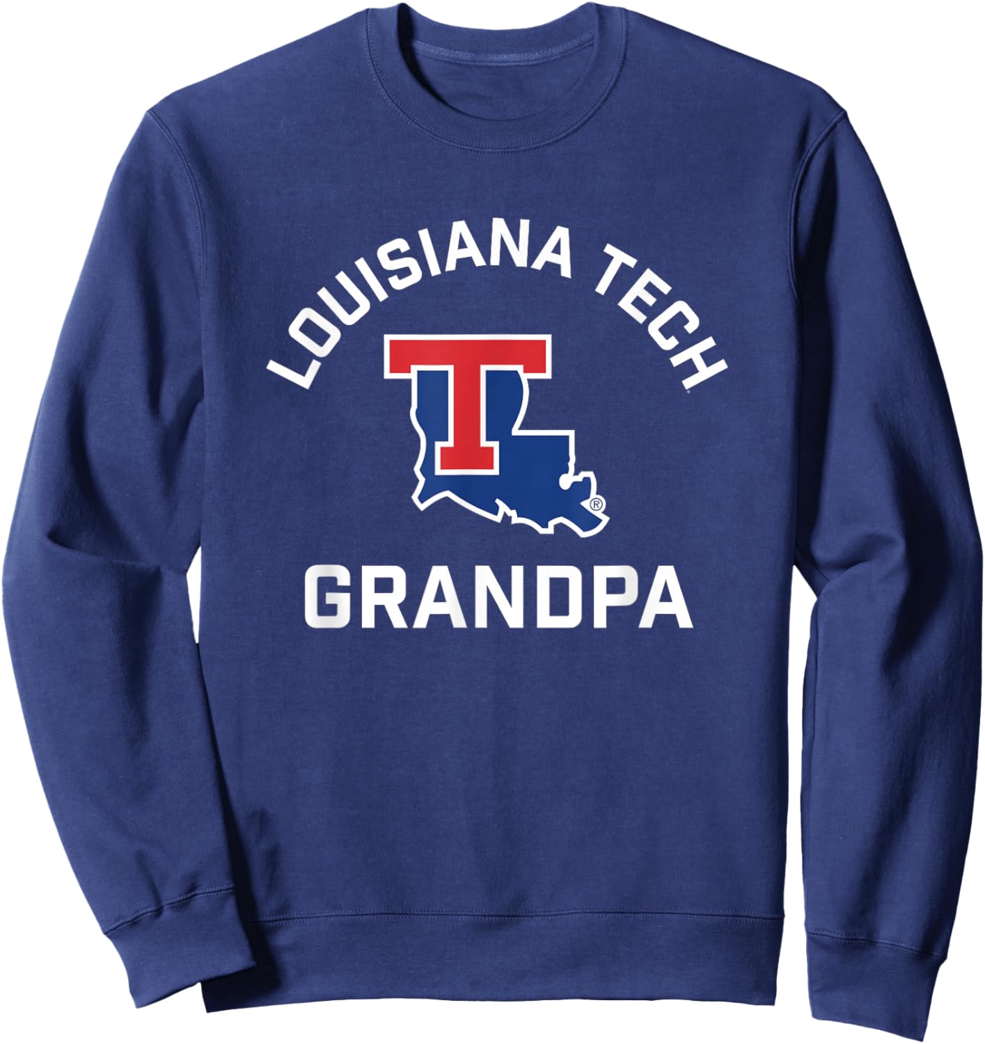 Louisiana Tech Bulldogs Arched Grandpa Sweatshirt - Sweatshirt | Navy