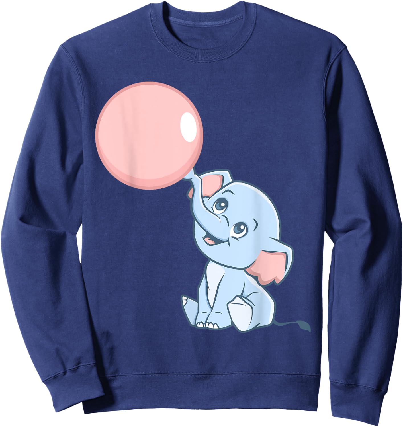 Baby Elephant Pink Bubblegum Baby Shower Gender Reveal Party Sweatshirt - Sweatshirt | Navy