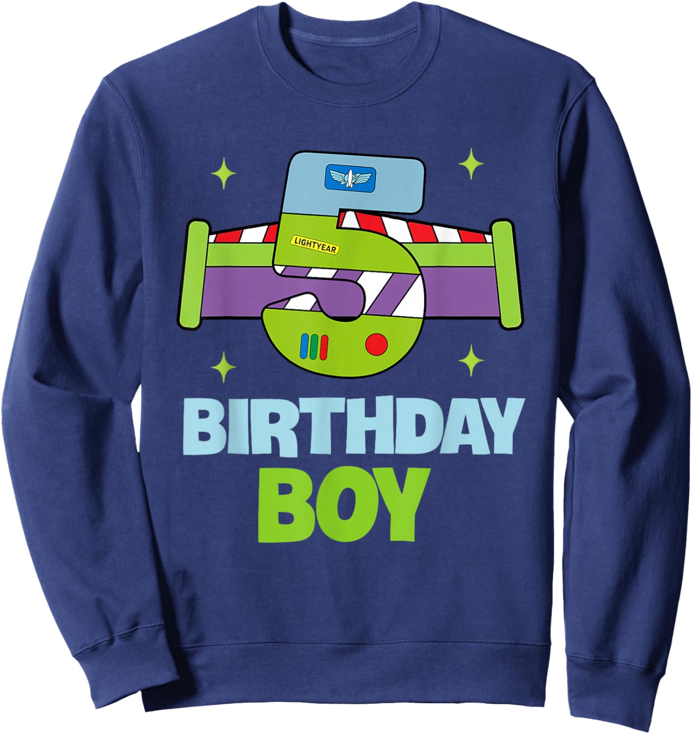 5th Birthday Boy Toy Lover Funny 5 Year Old Story Bday Party Sweatshirt - Sweatshirt | Navy