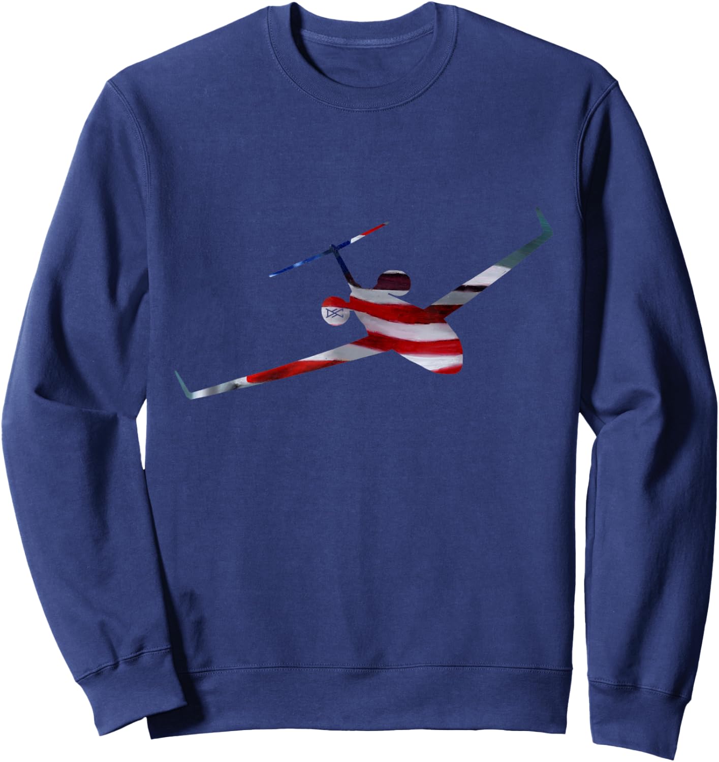 Gulfstream GV American Flag Silhouette Sweatshirt - Sweatshirt | Navy