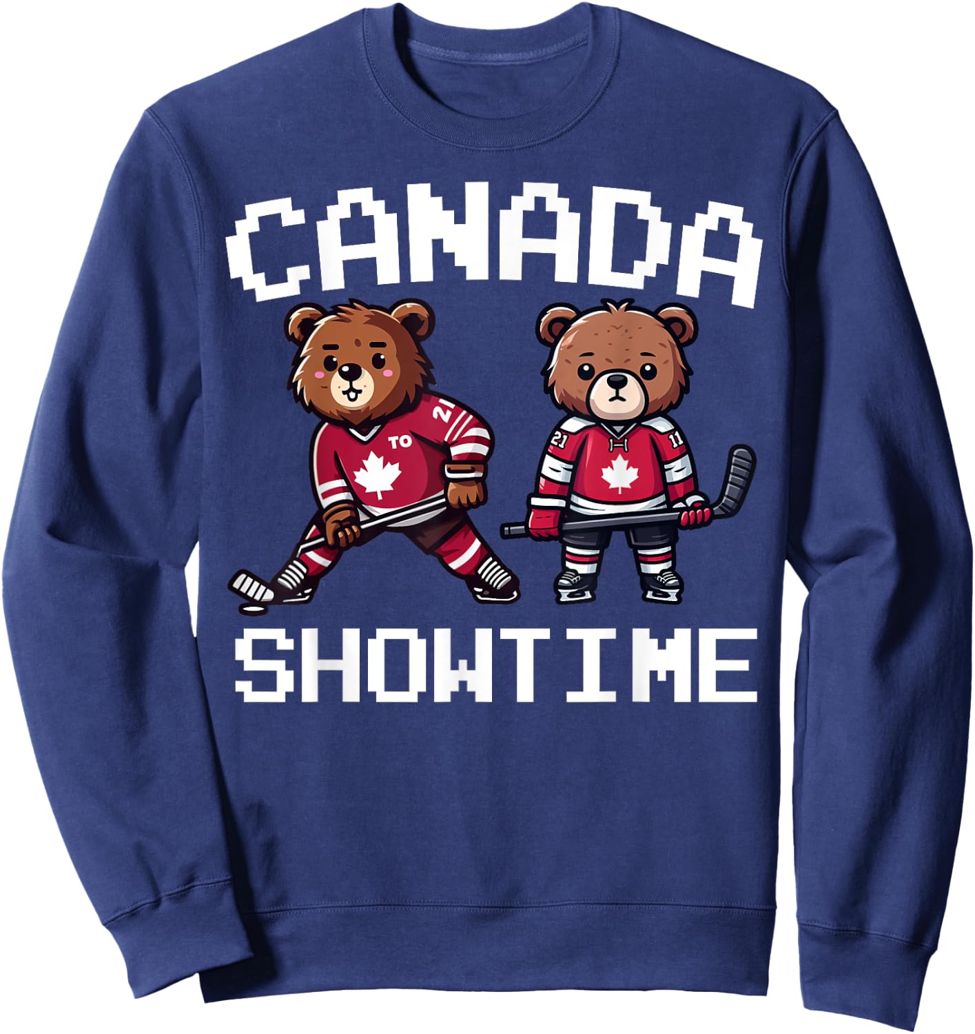 Canada Cute Bear Ice Hockey Jersey – Canada Hockey Team Sweatshirt - Sweatshirt | Navy