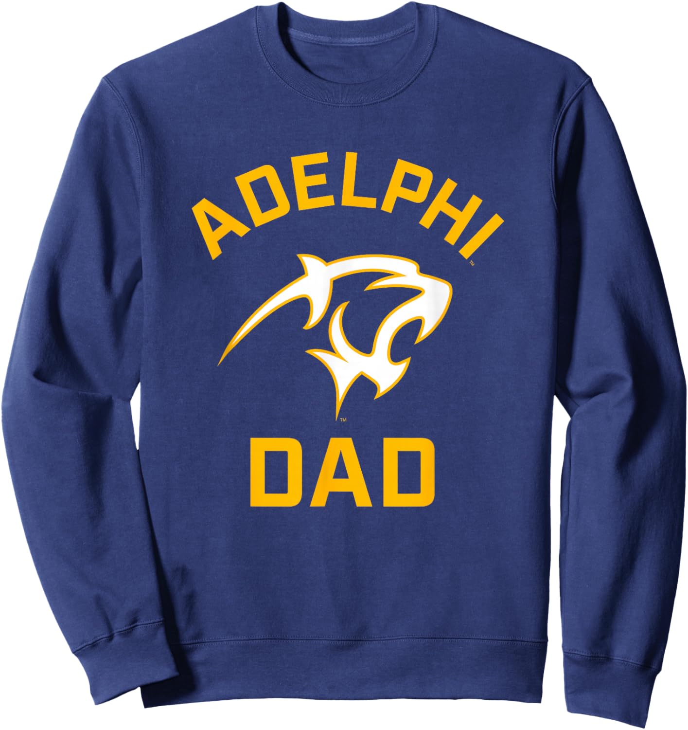 Adelphi University Panthers Arched Dad Sweatshirt - Sweatshirt | Navy