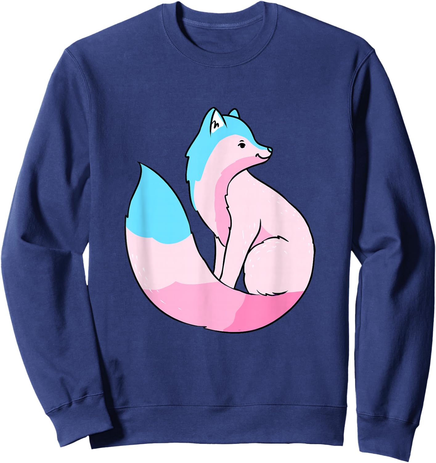 Transfeminine Fox Transfeminine Pride Sweatshirt - Sweatshirt | Navy