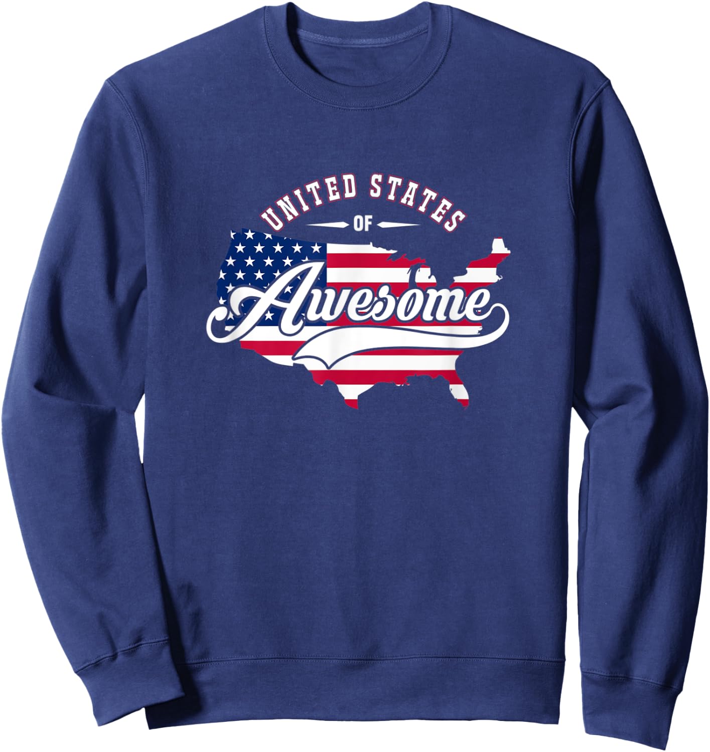 United States Of Awesome USA Flag Sweatshirt - Sweatshirt | Navy