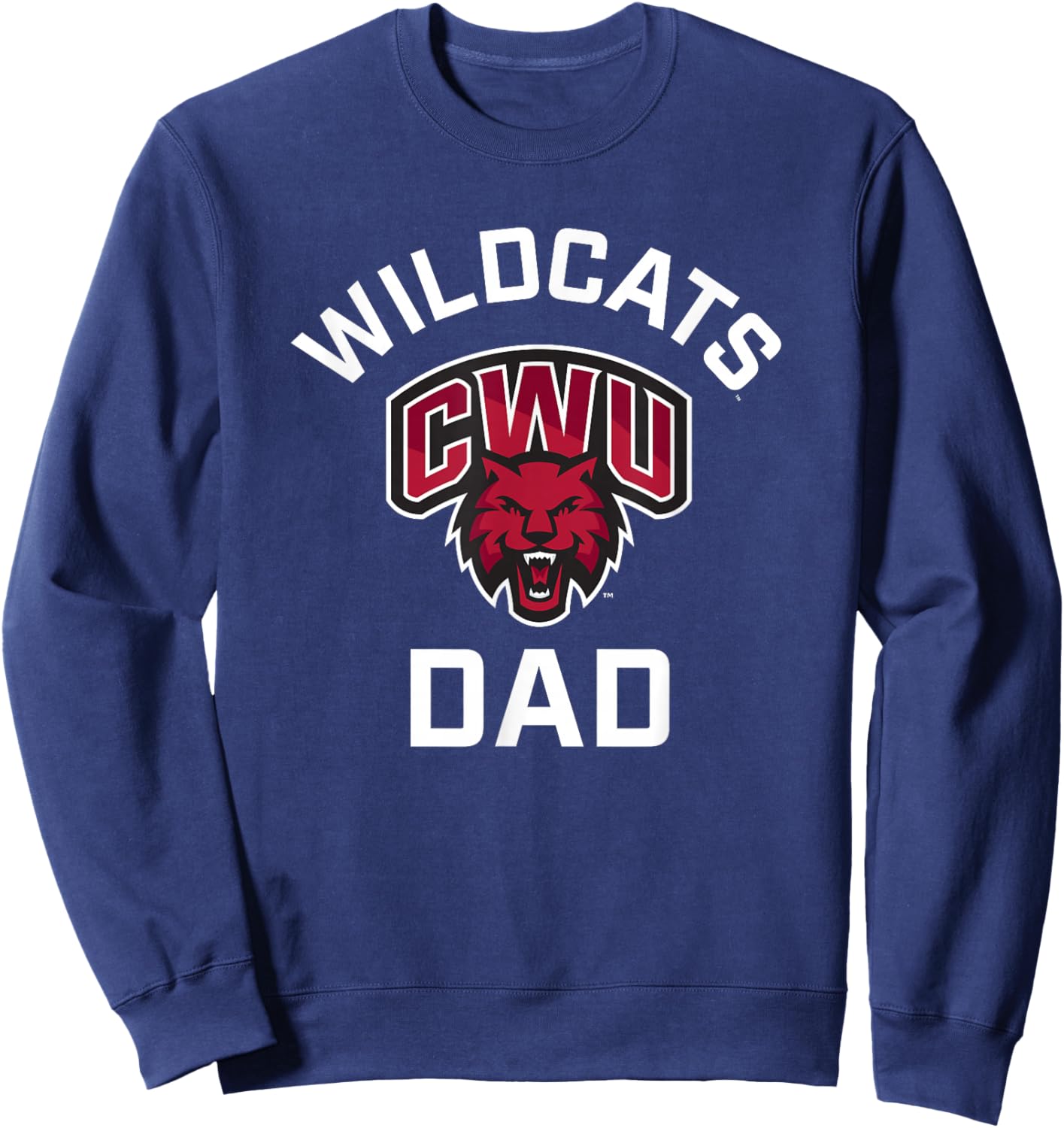 Central Washington University Wildcats Arched Dad Sweatshirt - Sweatshirt | Navy