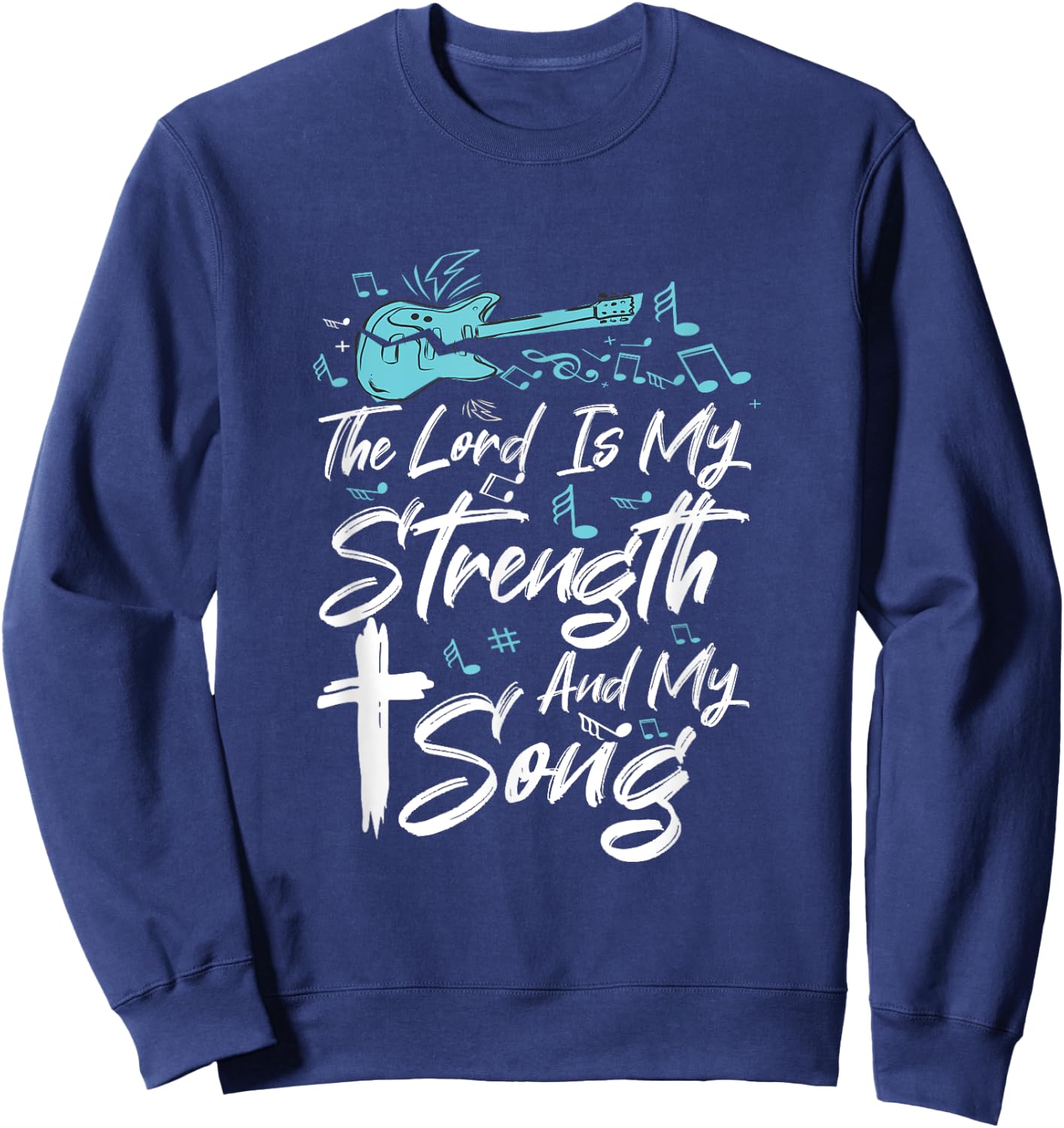 Christian Music Guitar Church Band Love God Sweatshirt - Sweatshirt | Navy