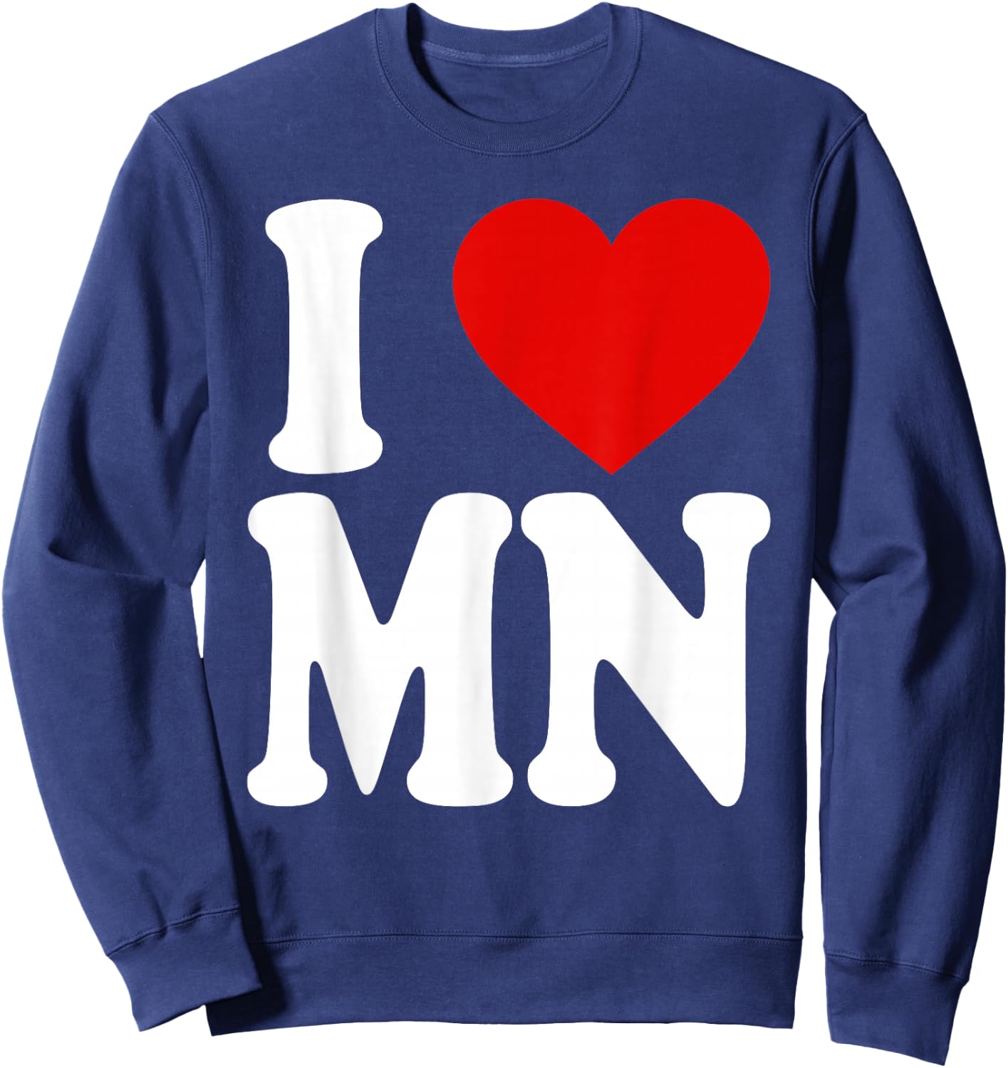 I HEART LOVE MN Minnesota Sweatshirt - Sweatshirt | Navy
