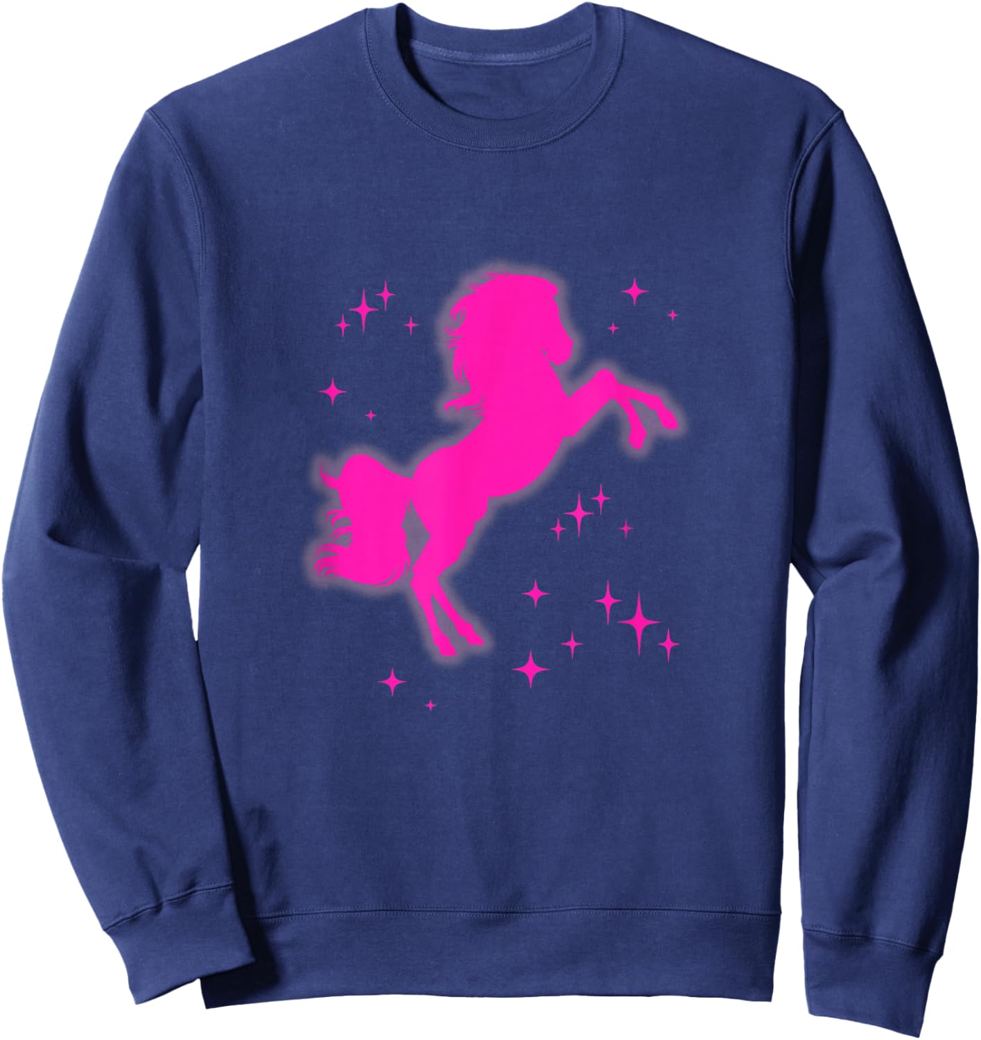 Pony and Heels Lover Pink Girls Clubs Disco Birthday Cowgirl Sweatshirt - Sweatshirt | Navy