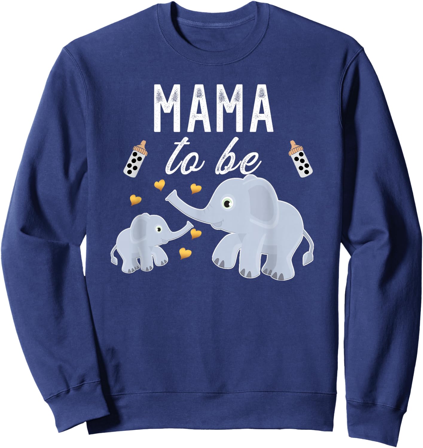 Mama To Be Elephant Baby Shower Mom Gift Cute Sweatshirt - Sweatshirt | Navy