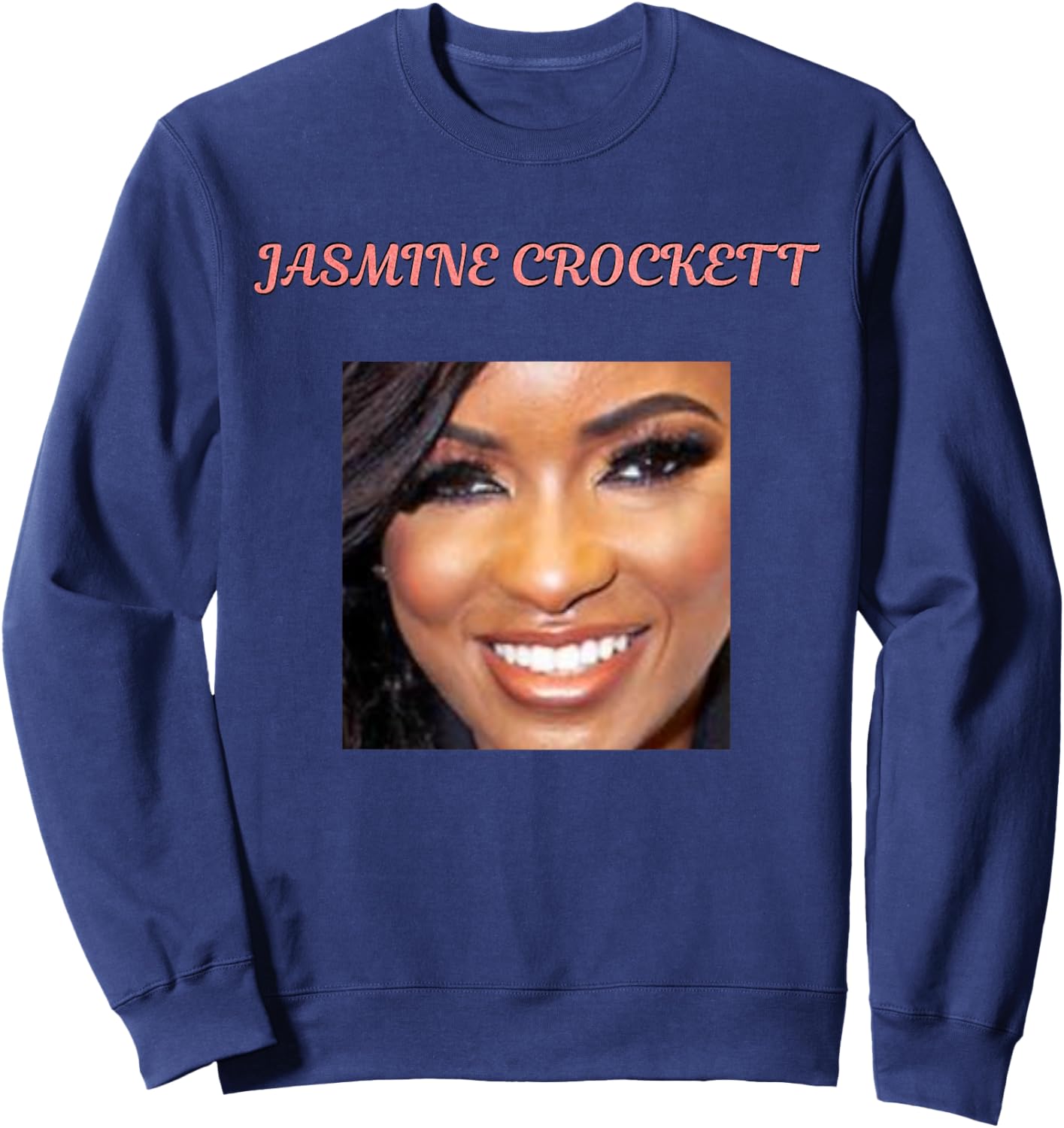 Face of Jasmine Crockett Sweatshirt - Sweatshirt | Navy