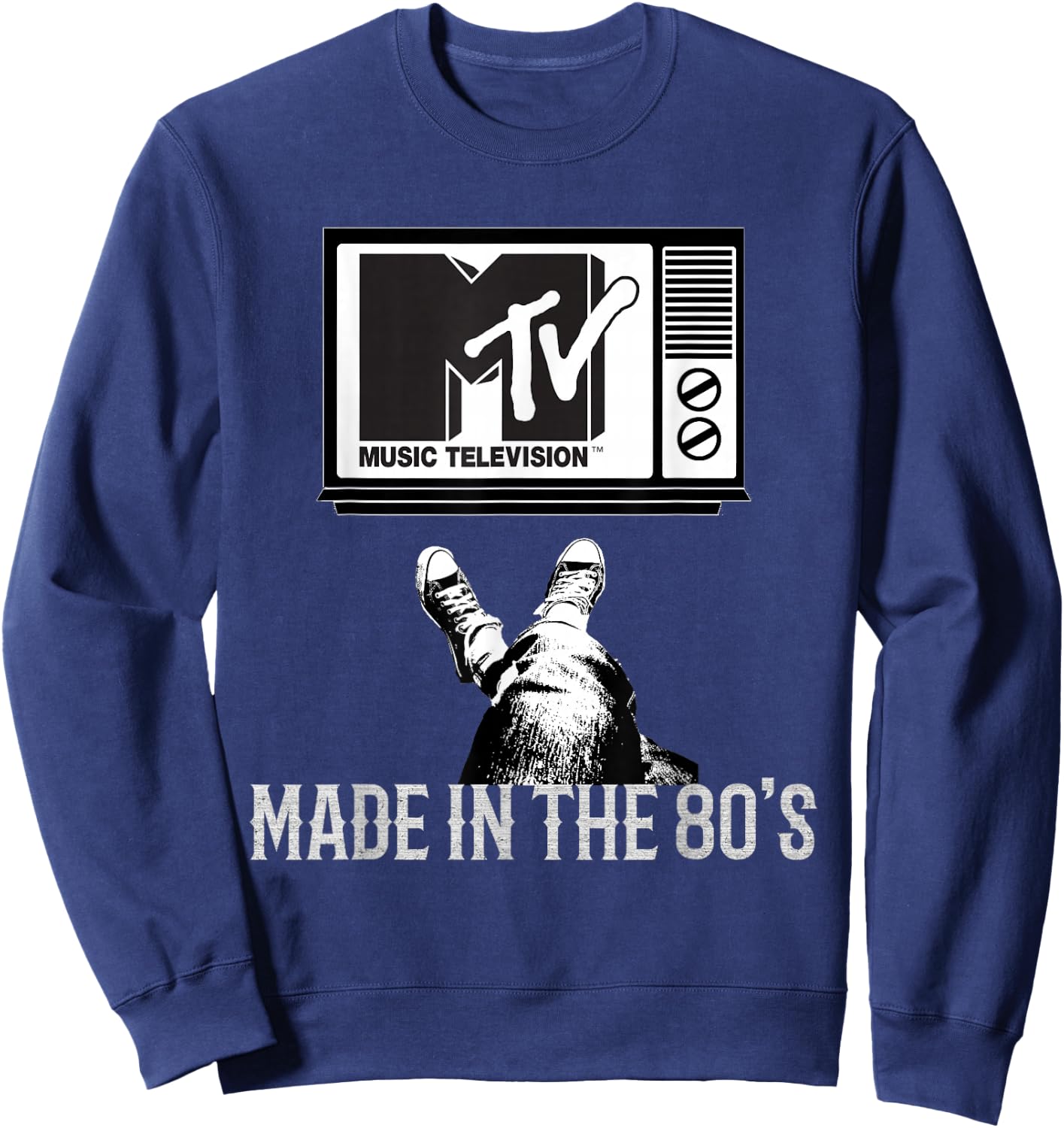 MTV Made in The 80's Vintage Shirt for MTV Fans Men Women Sweatshirt - Sweatshirt | Navy