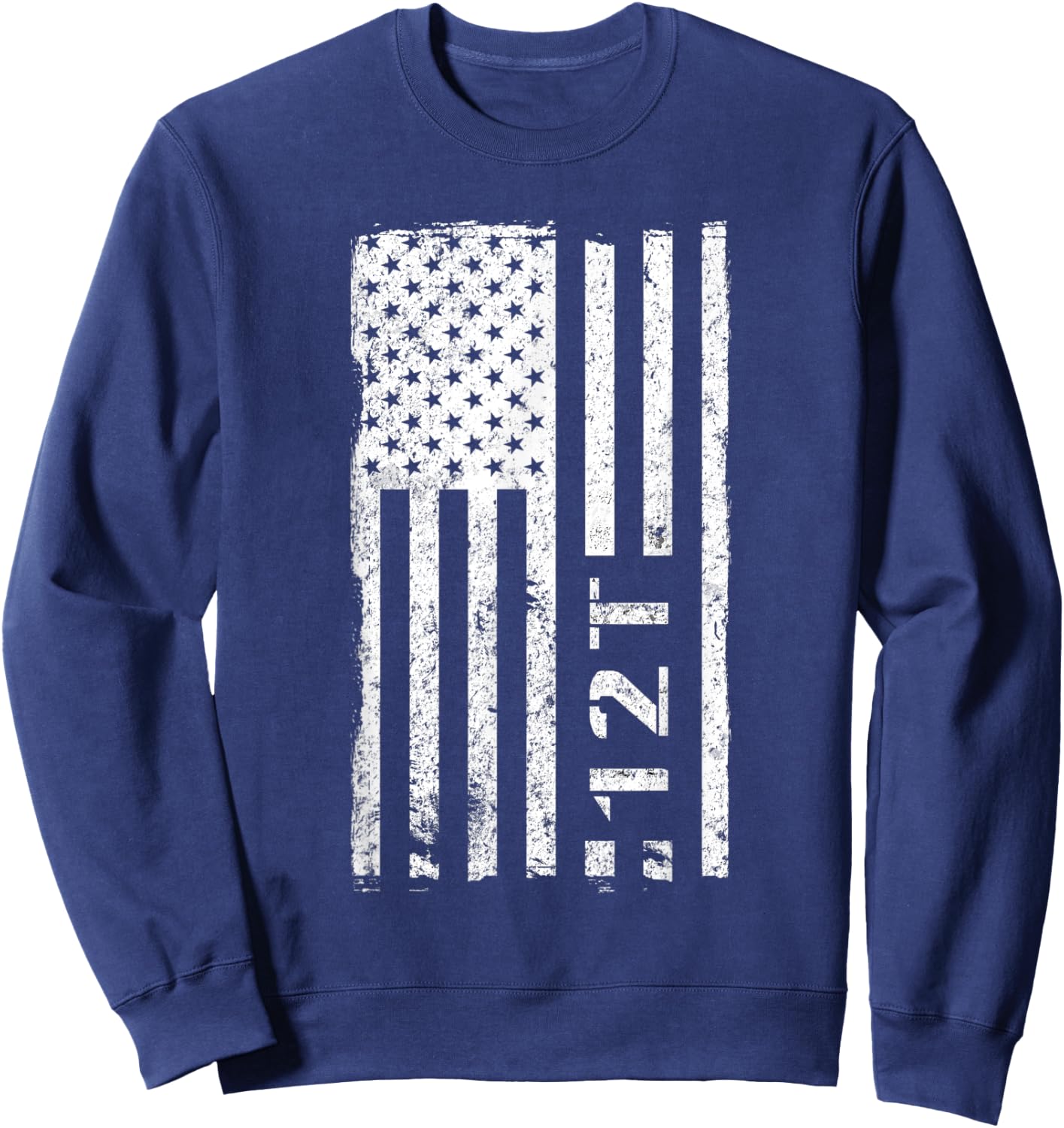 12T Technical Engineer Vintage American Flag Men Sweatshirt - Sweatshirt | Navy