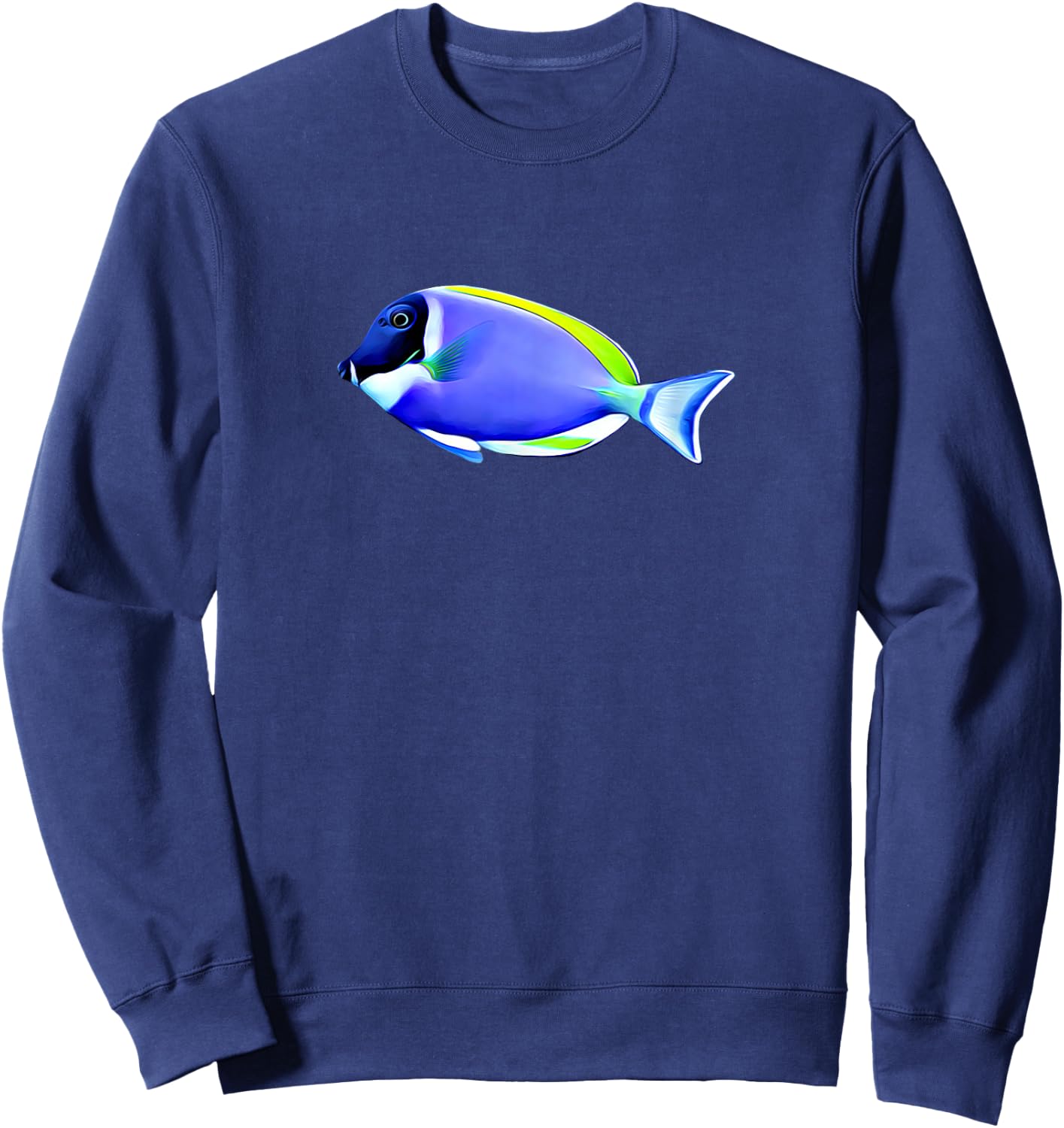 Powder Blue Tang Saltwater Reef Aquarium Shirt Sweatshirt - Sweatshirt | Navy