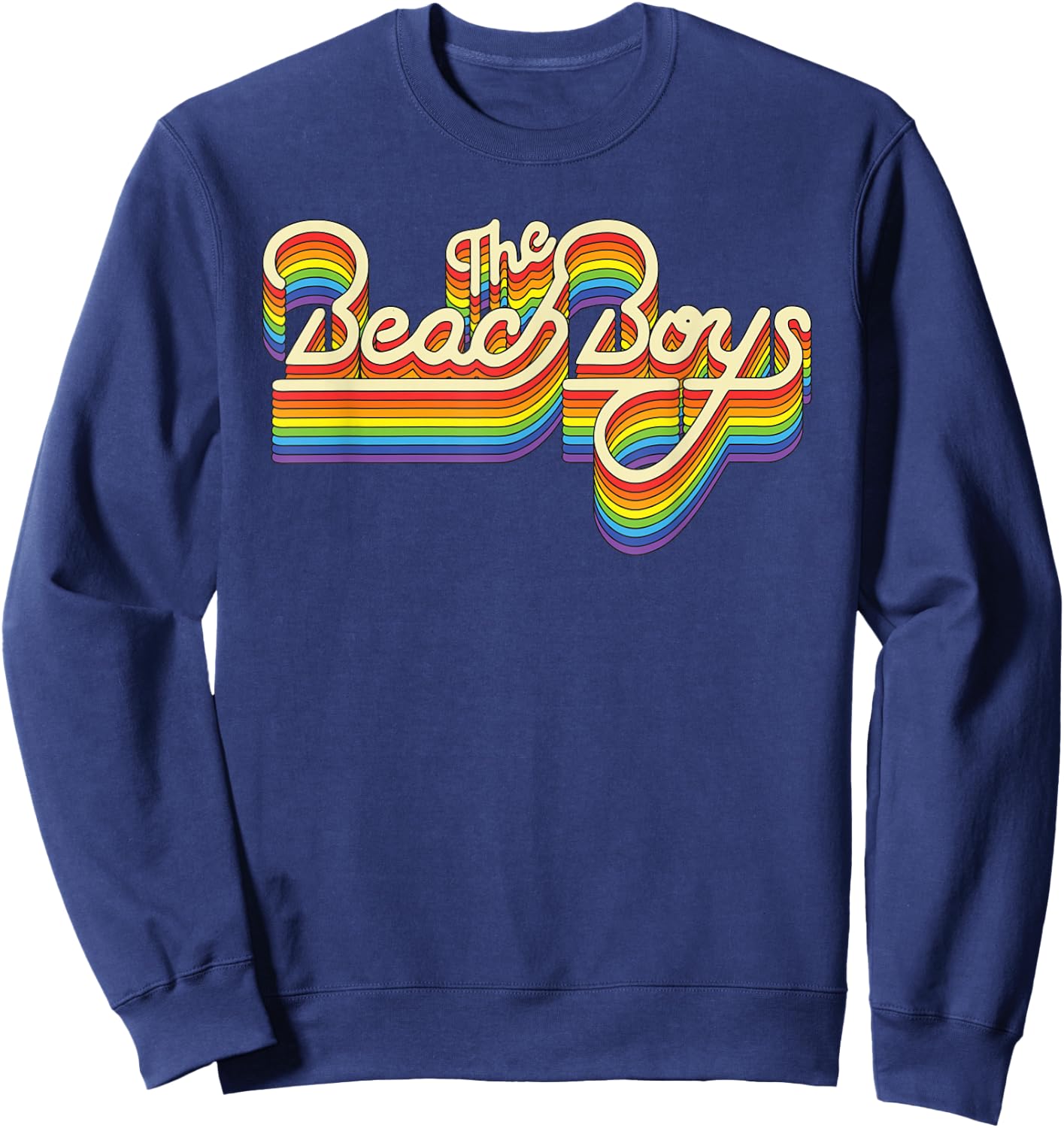 Beach Boys Rainbow Ripple Logo Small Sweatshirt - Sweatshirt | Navy