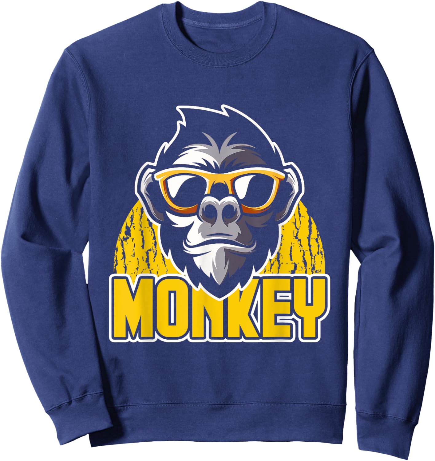 Funny Animal Men Boys Kids Primate Monkey Sweatshirt - Sweatshirt | Navy