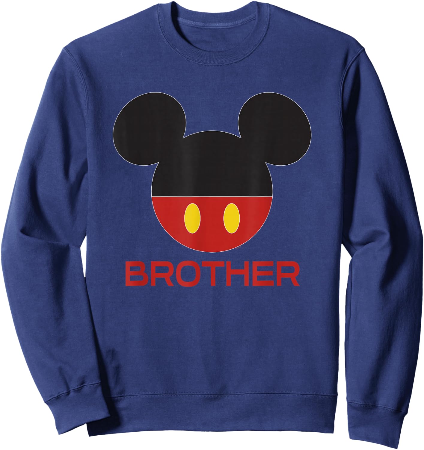 Disney Mickey Mouse Red Shorts Icon Brother Family Sweatshirt - Sweatshirt | Navy