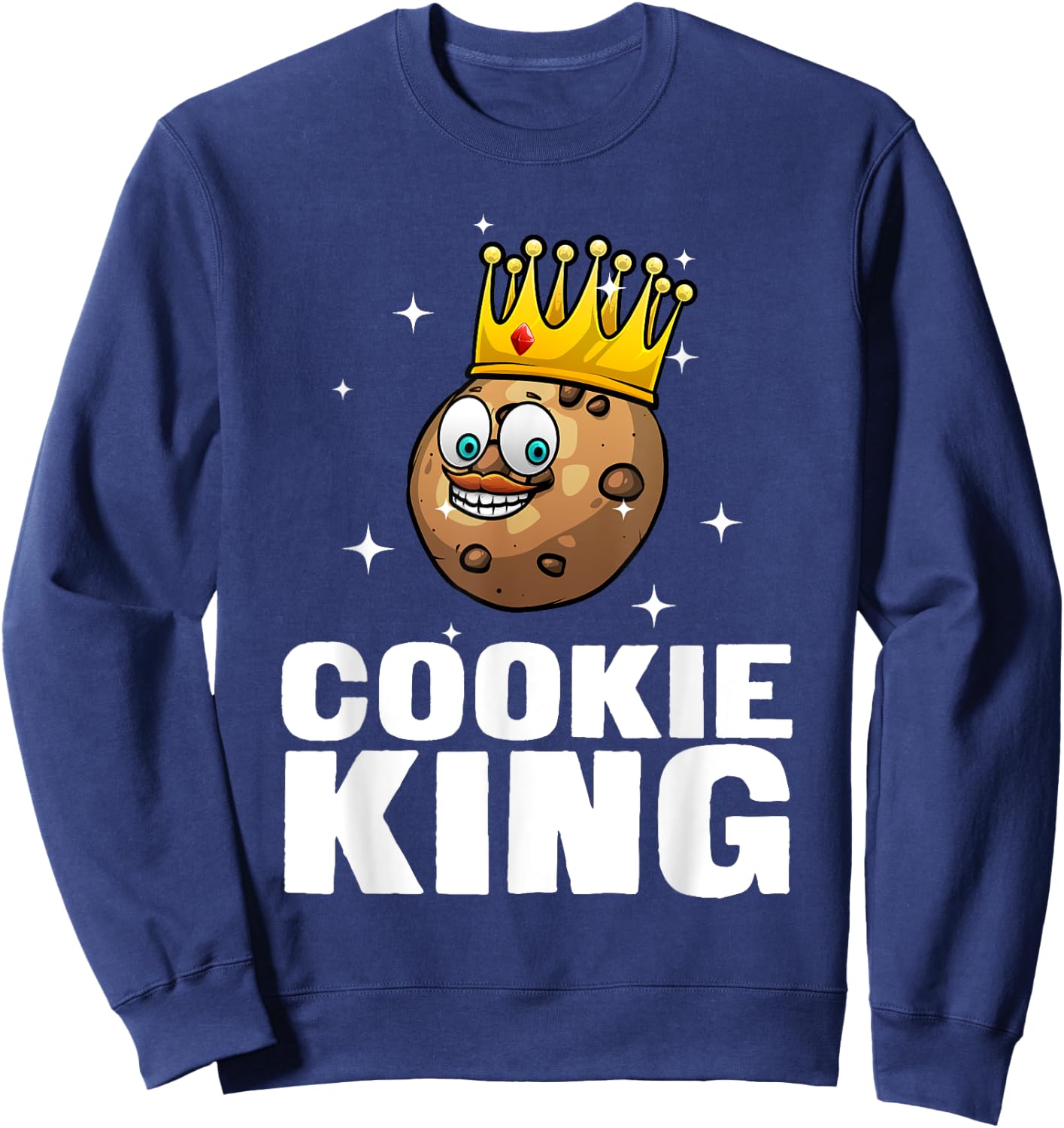 Funny Cookie King Gift Cool Culinary Baker Baking Sweatshirt - Sweatshirt | Navy