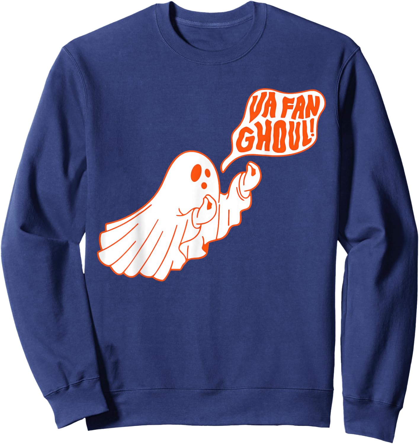 Va Fan Ghoul Ghost Italian Halloween Funny Costume Men Women Sweatshirt - Sweatshirt | Navy