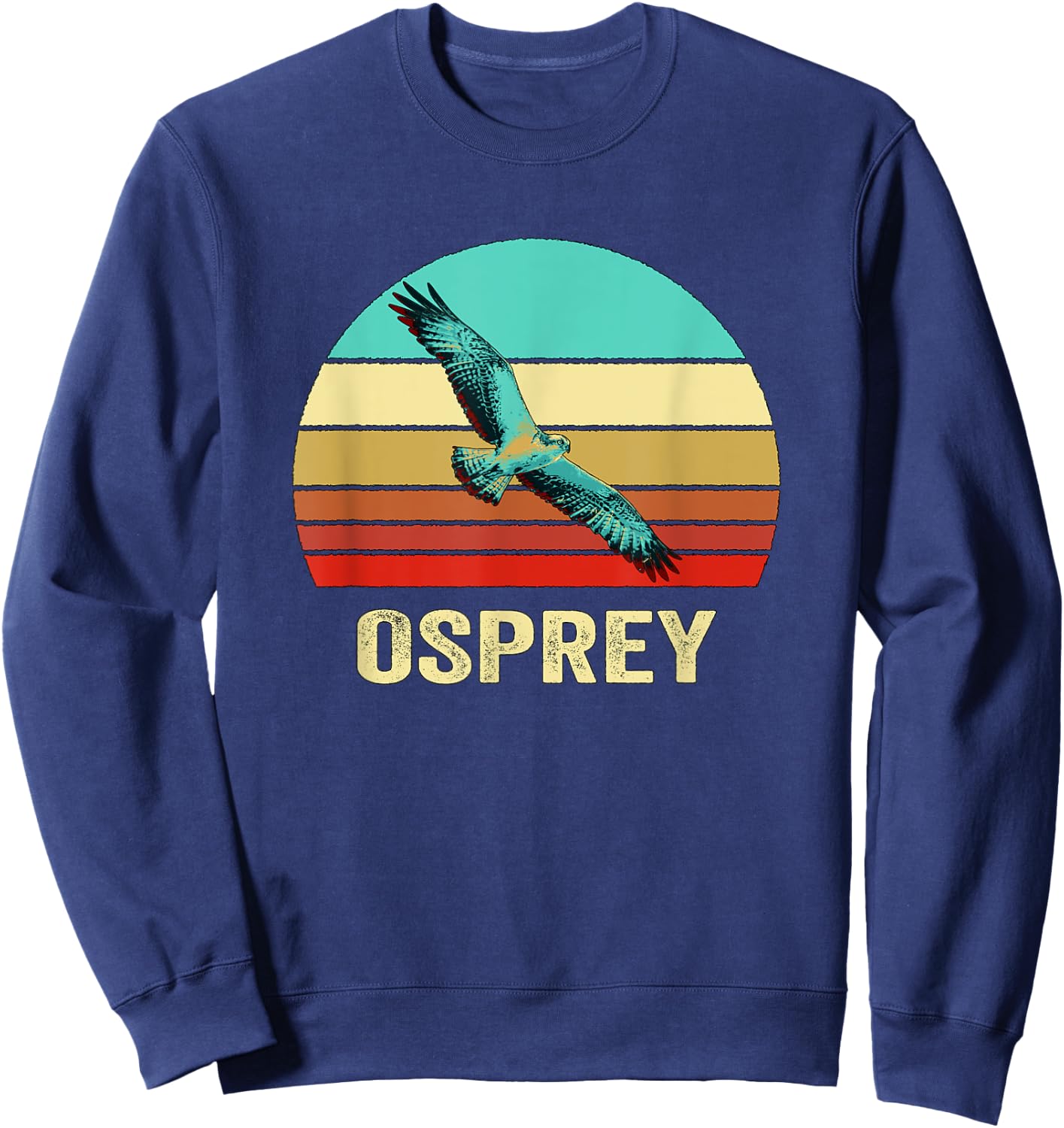 Vintage Retro Style Sunset Osprey Sweatshirt - Sweatshirt | Navy