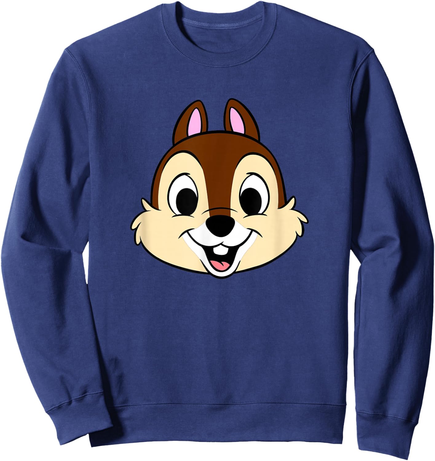Disney Chip and Dale Chip Big Floating Head Sweatshirt - Sweatshirt | Navy