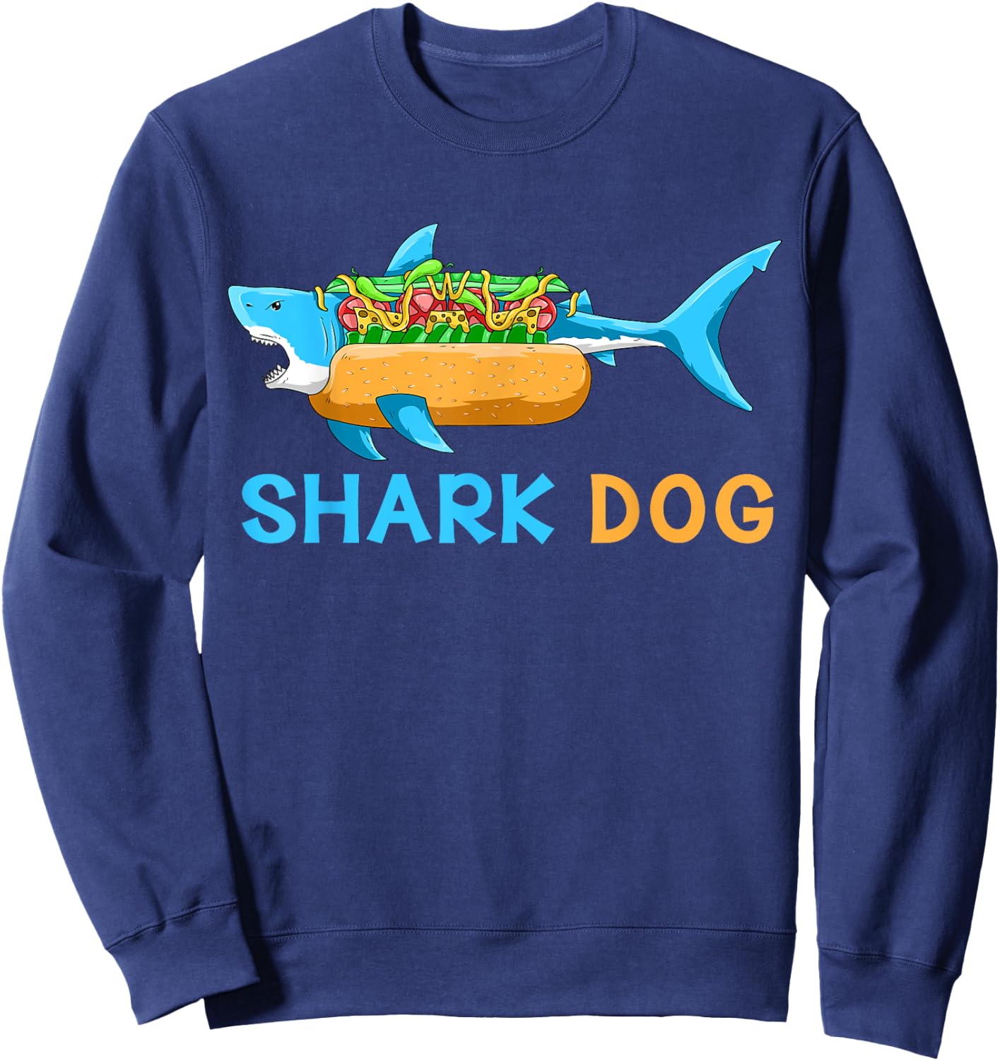 Shark Marine Biologist - Ocean Animal Hot Dog Shark Women Kids Sweatshirt - Sweatshirt | Navy