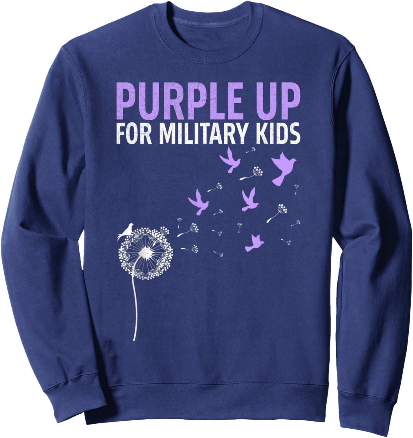 Purple Up for Military Kids Military Child Sweatshirt - Sweatshirt | Navy
