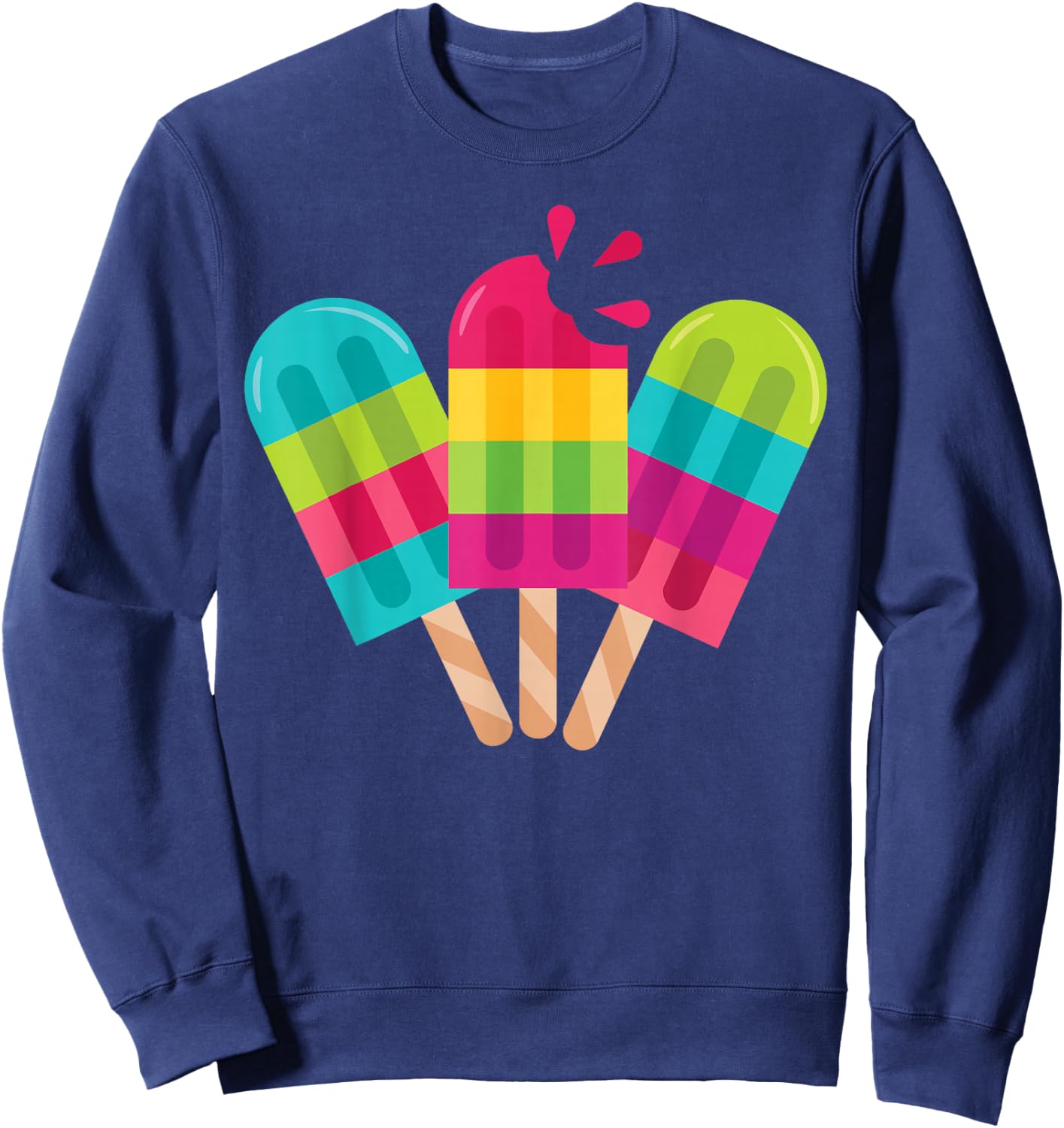 Cool fun summer ice pop chill out Sweatshirt - Sweatshirt | Navy
