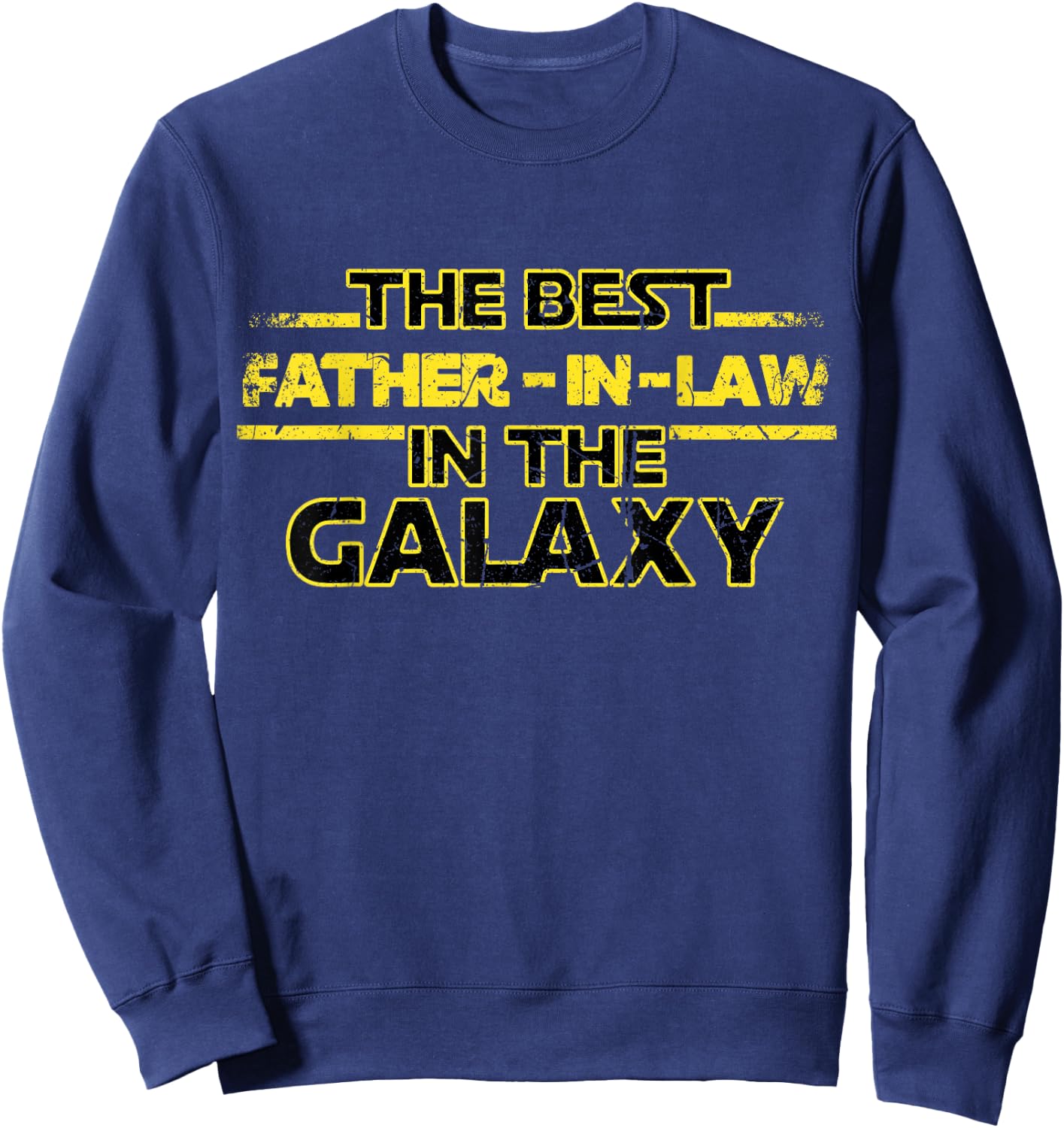 Best Father-in-Law in Galaxy Gift Father in Law Vintage Sweatshirt - Sweatshirt | Navy