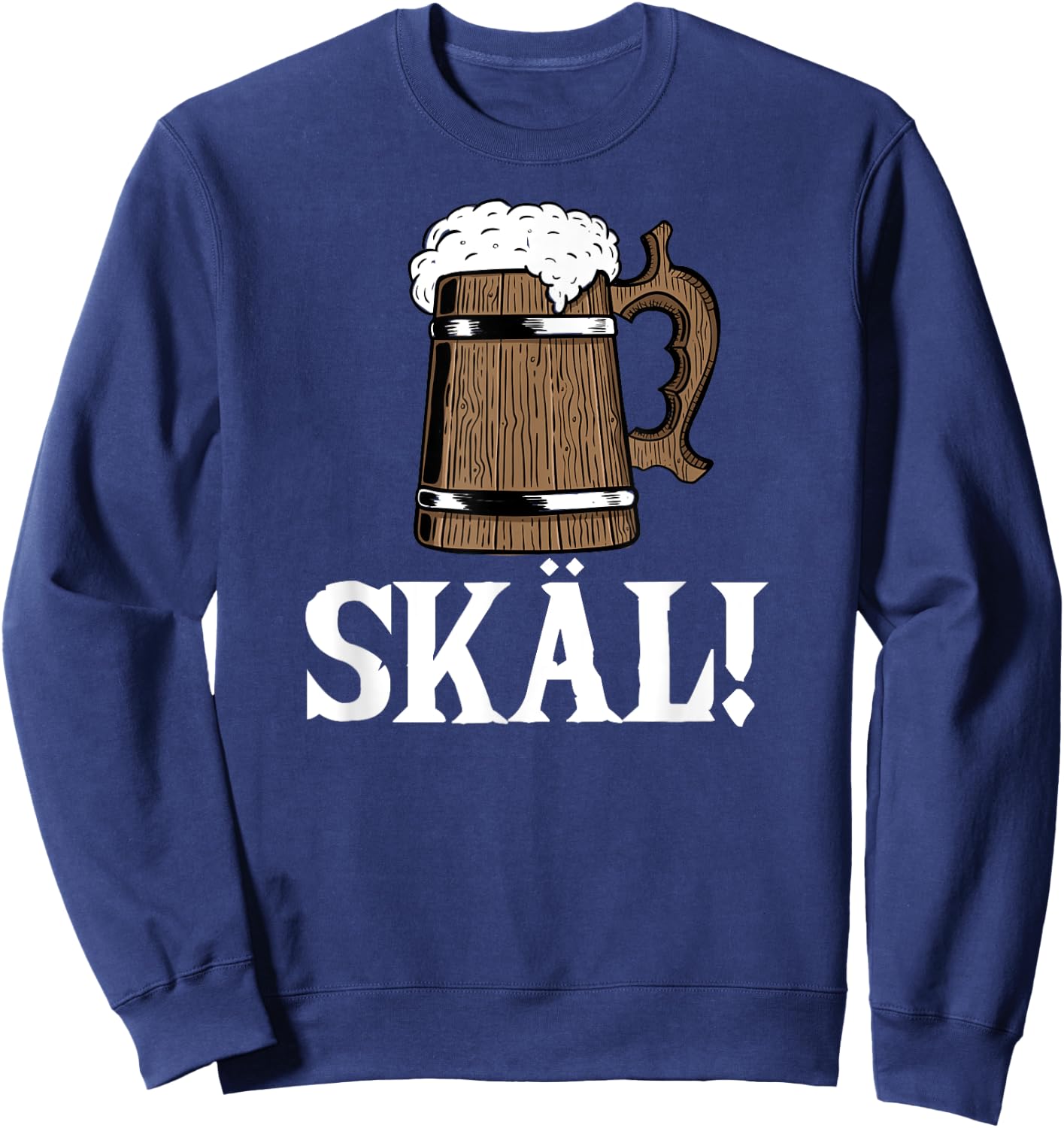 Skäl Wooden Beer Mug Viking Sweatshirt - Sweatshirt | Navy