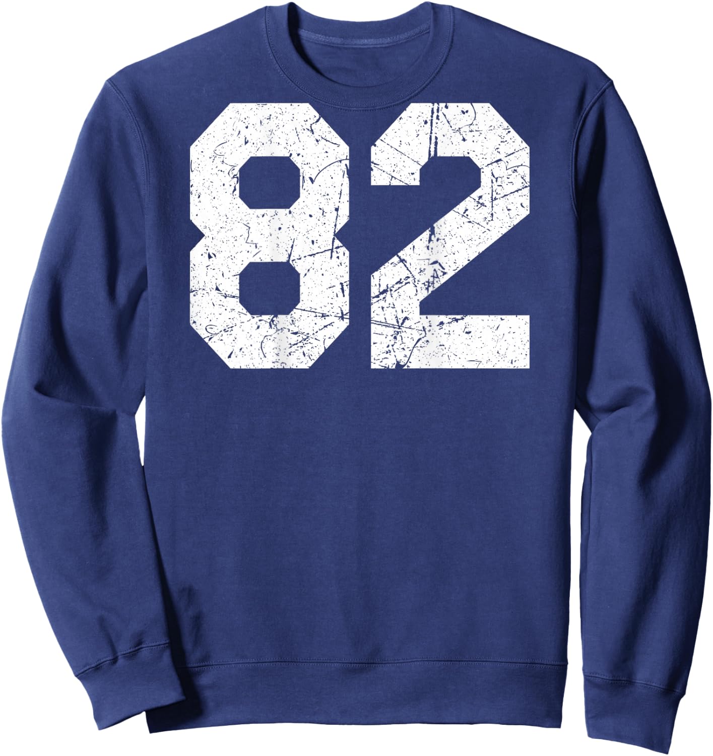 #82 Jersey Uniform Varsity Sports Number, 82nd Sweatshirt - Sweatshirt | Navy