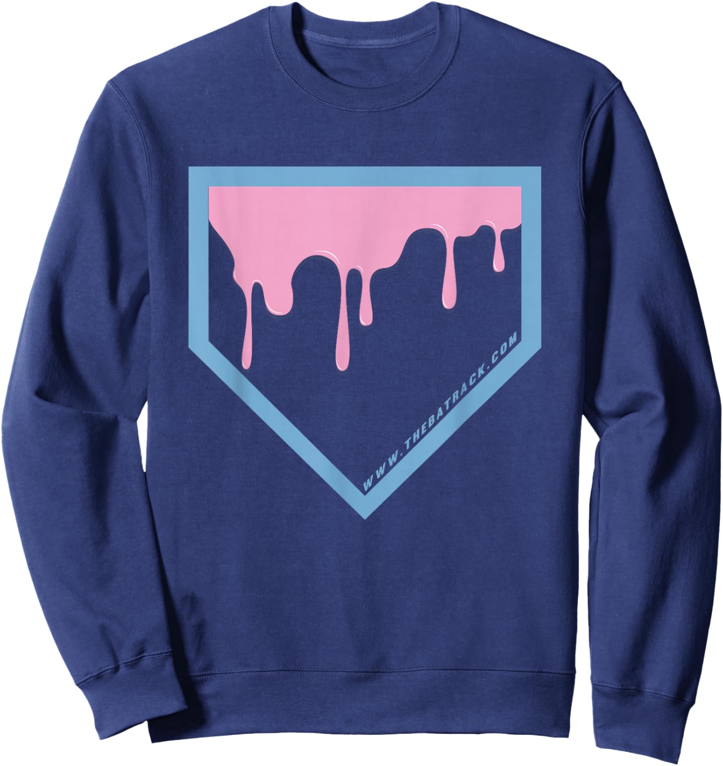 Baseball Home Plate Drip 2 Sweatshirt - Sweatshirt | Navy