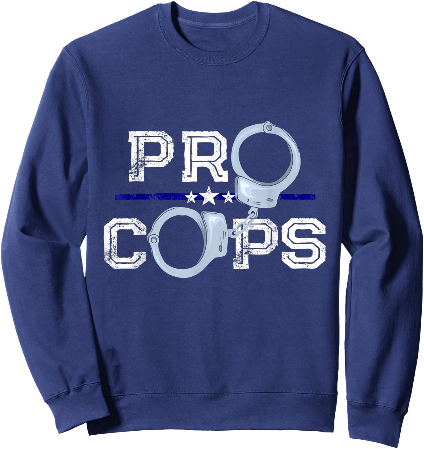 Pro Cops Blue Line Police Officer Supporter Sweatshirt - Sweatshirt | Navy