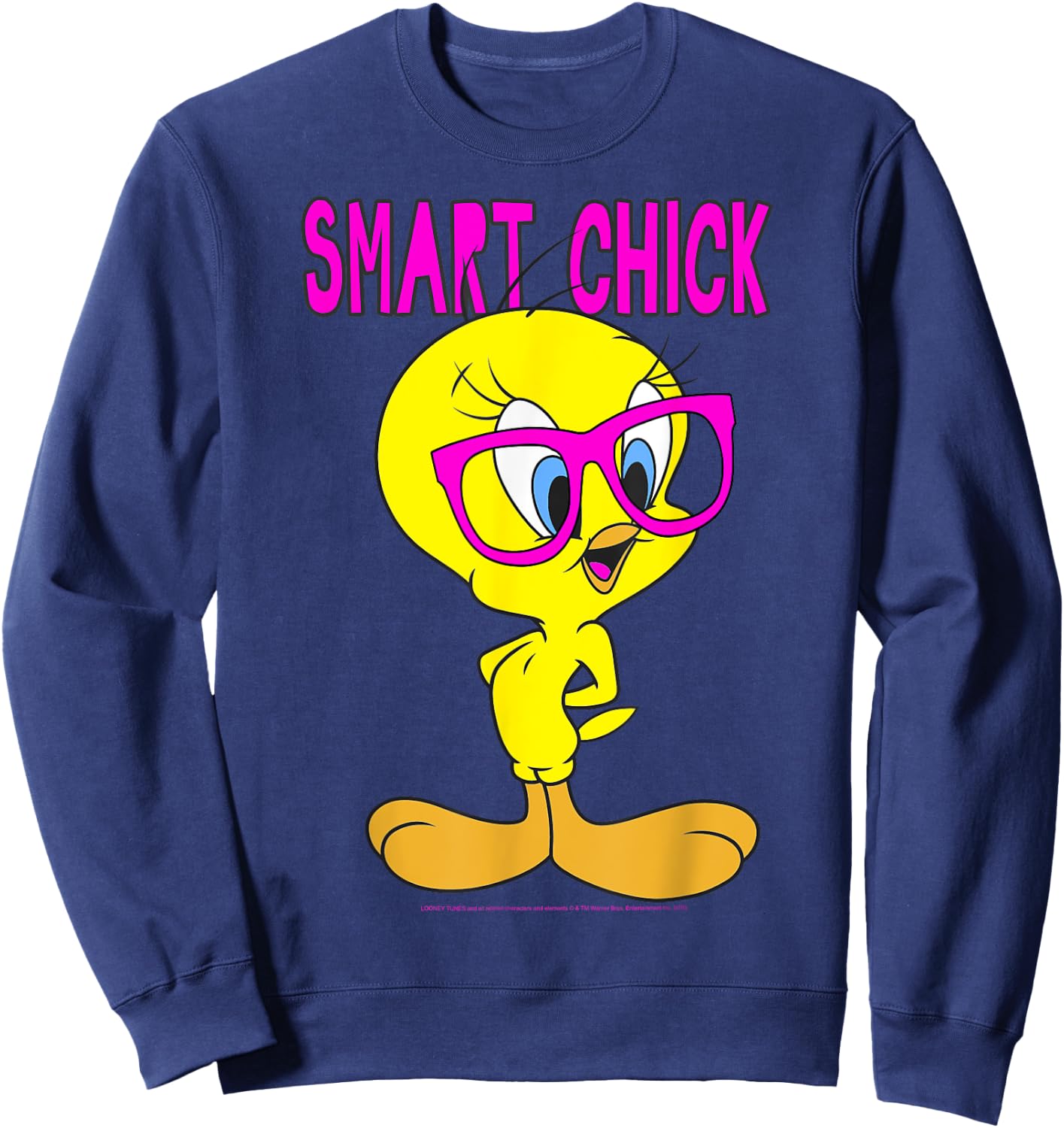 Looney Tunes Tweety Bird Smart Chick Sweatshirt - Sweatshirt | Navy