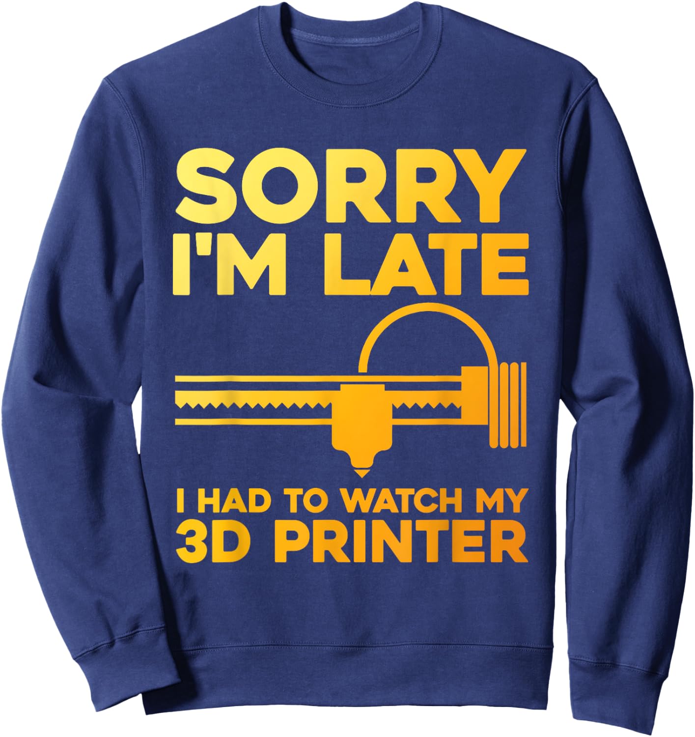 Funny 3D Printing Women Machine 3D Printer Lovers Sweatshirt - Sweatshirt | Navy
