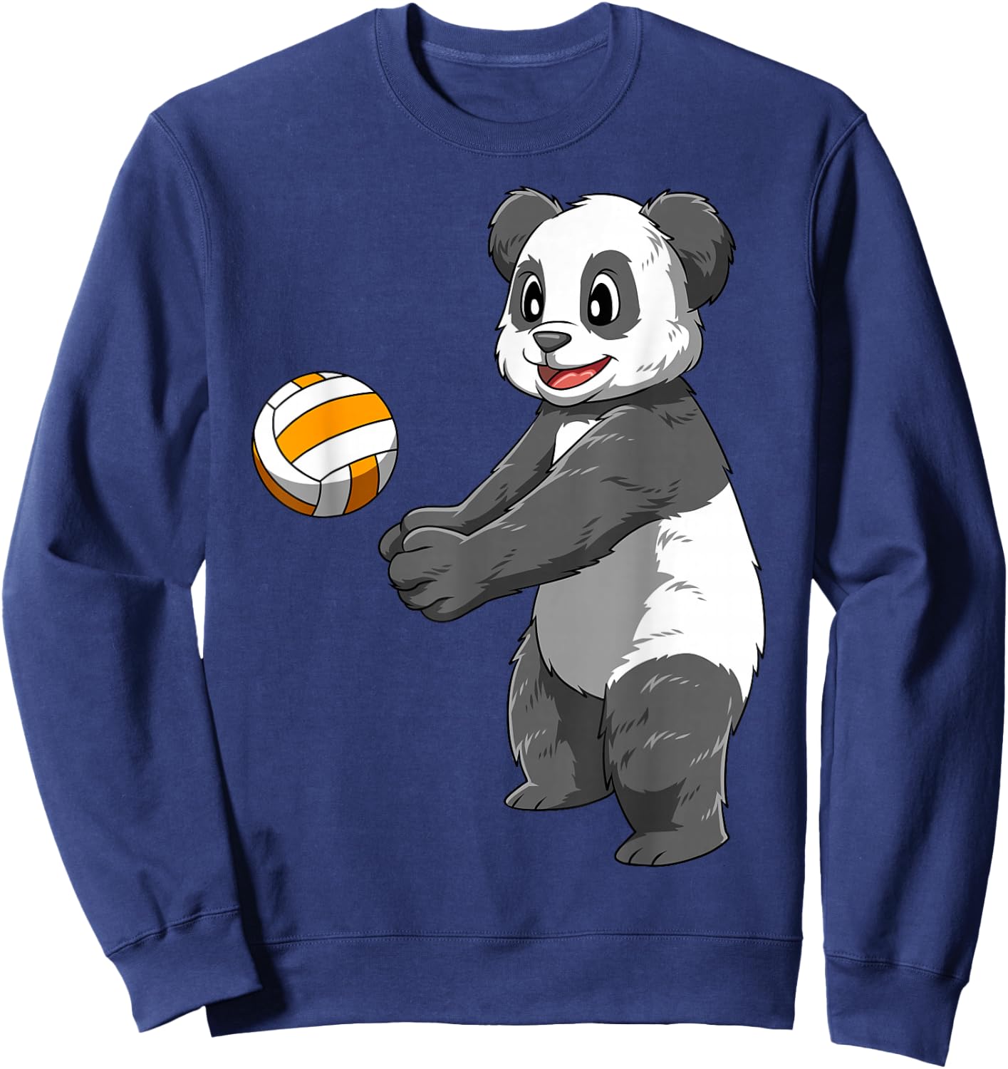 Panda Volleyball Panda Playing Volleyball Panda Sweatshirt - Sweatshirt | Navy