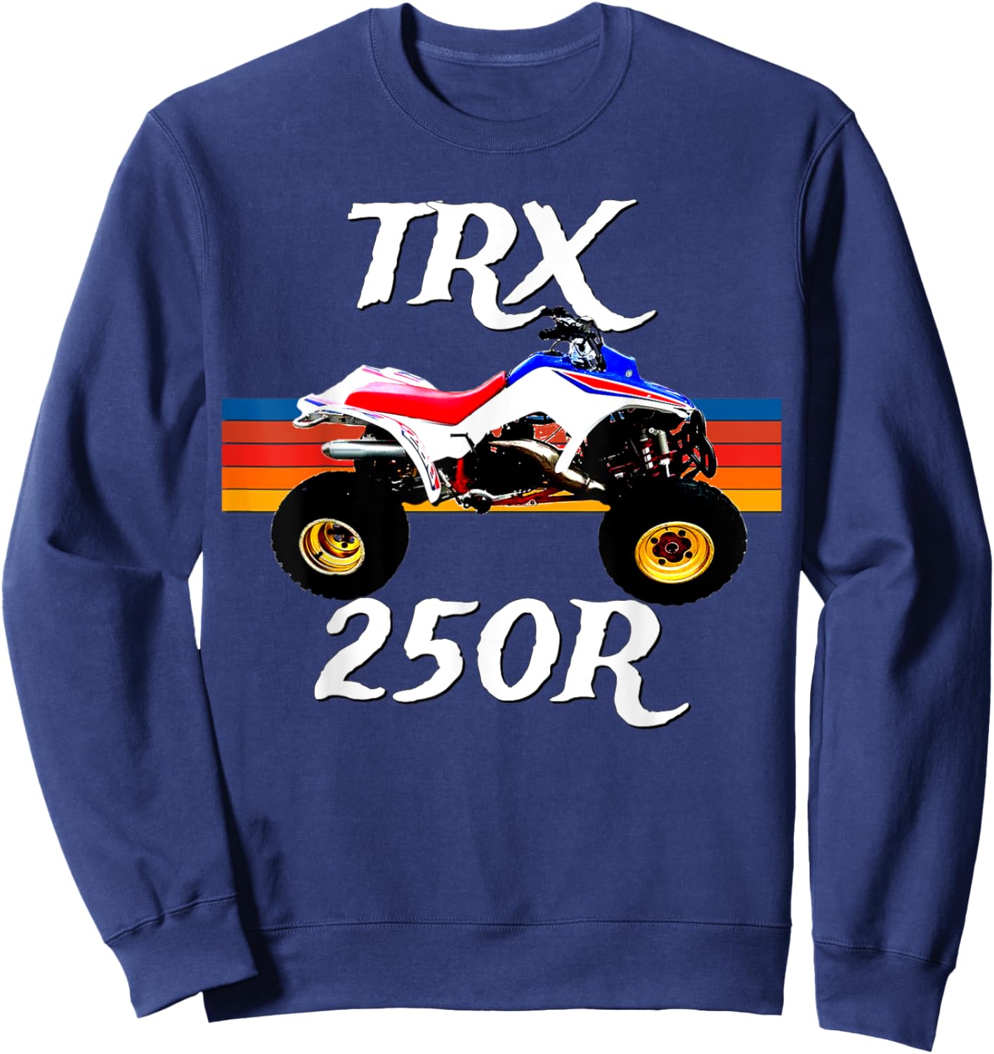 1986 Vintage Retro Four Wheeler ATV ATC TRX 250R , Small, Black Sweatshirt - Sweatshirt | Navy