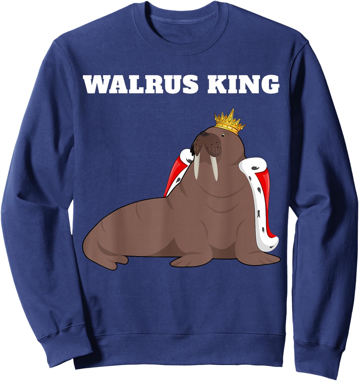 Walrus King | Walrus | Boys Walrus Sweatshirt - Sweatshirt | Navy