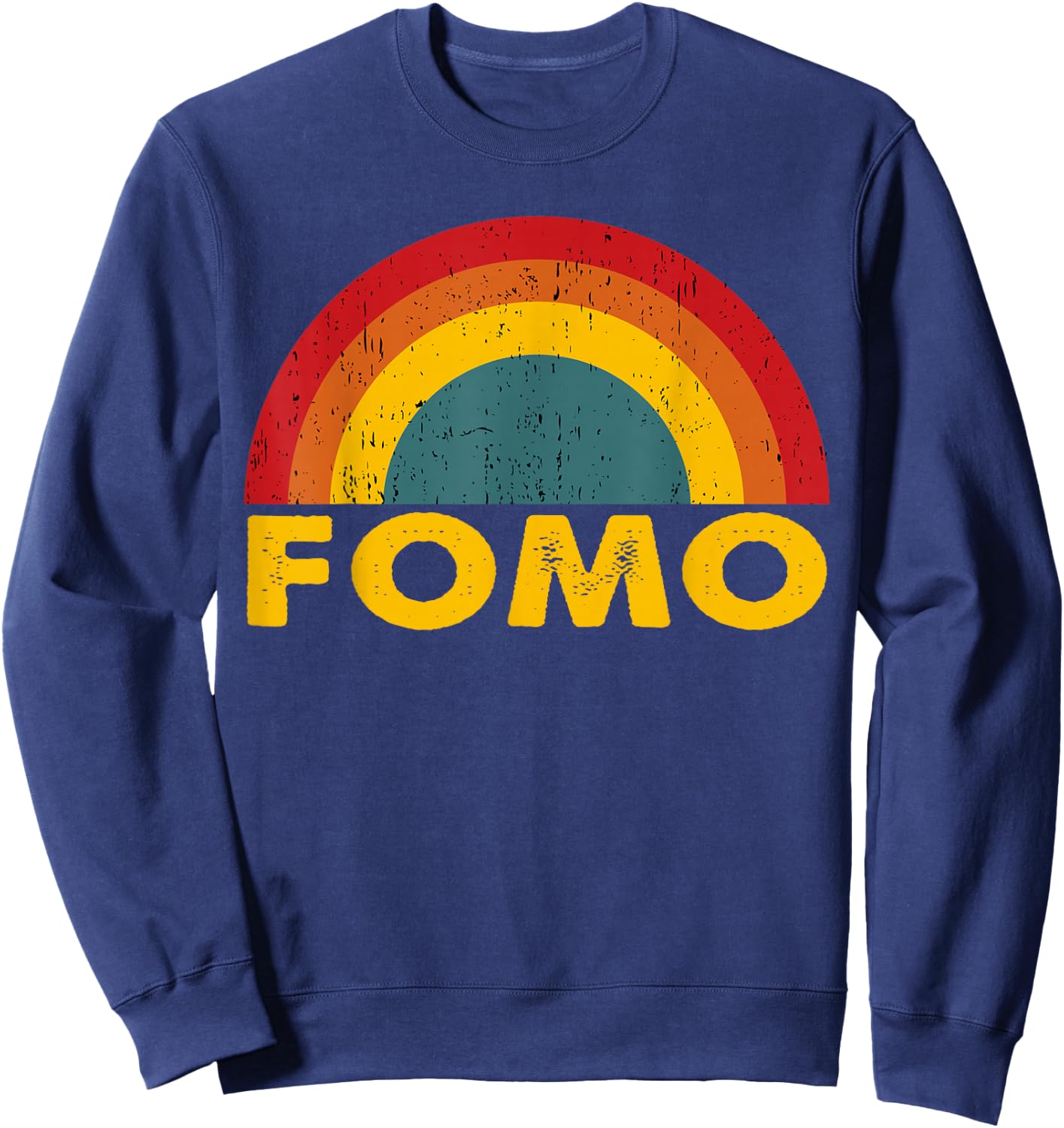 FOMO Vintage Rainbow Sweatshirt - Sweatshirt | Navy