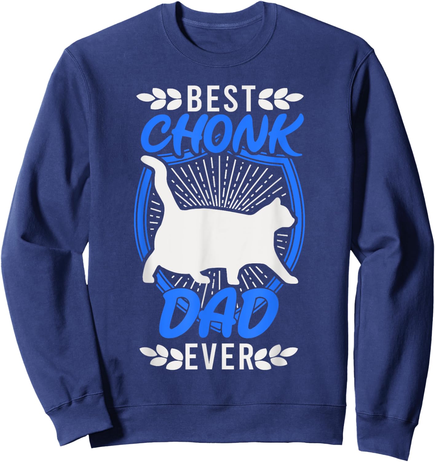 Chonk Dad Chonk Scale Cat Retro Chonky Memes Men Sweatshirt - Sweatshirt | Navy