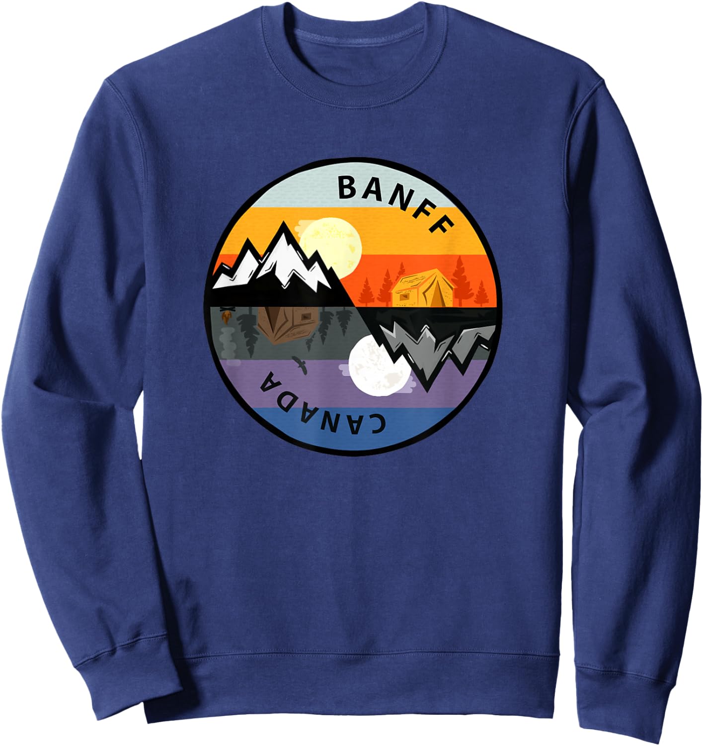 Retro Vintage Banff, Canada Souvenir Sweatshirt - Sweatshirt | Navy