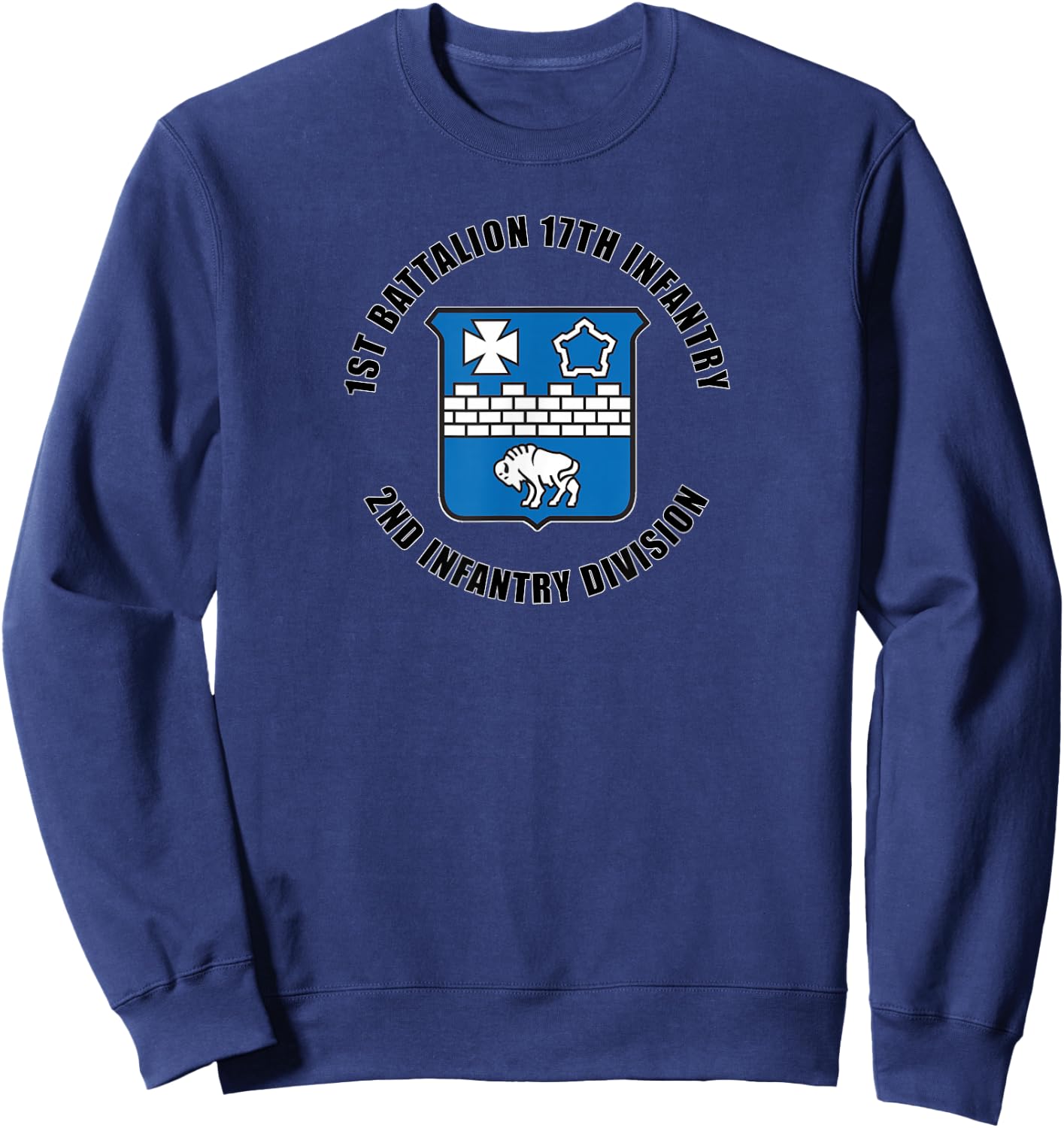 1st Battalion 17th Infantry 2nd Infantry Division Gift Sweatshirt - Sweatshirt | Navy